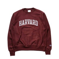 HARVARDUNIVERSITYオフィシャルクルーネックカレッジスウェットチャンピオンリバースウィーブ