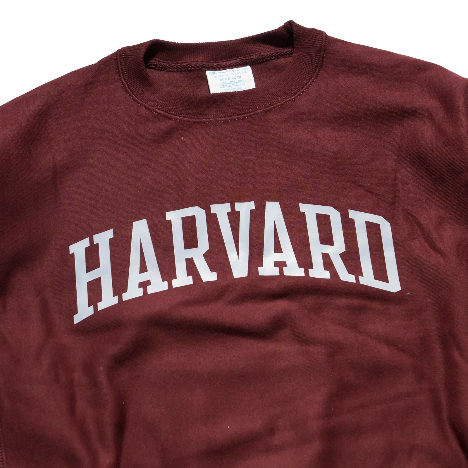 HARVARDUNIVERSITYオフィシャルクルーネックカレッジスウェットチャンピオンリバースウィーブ