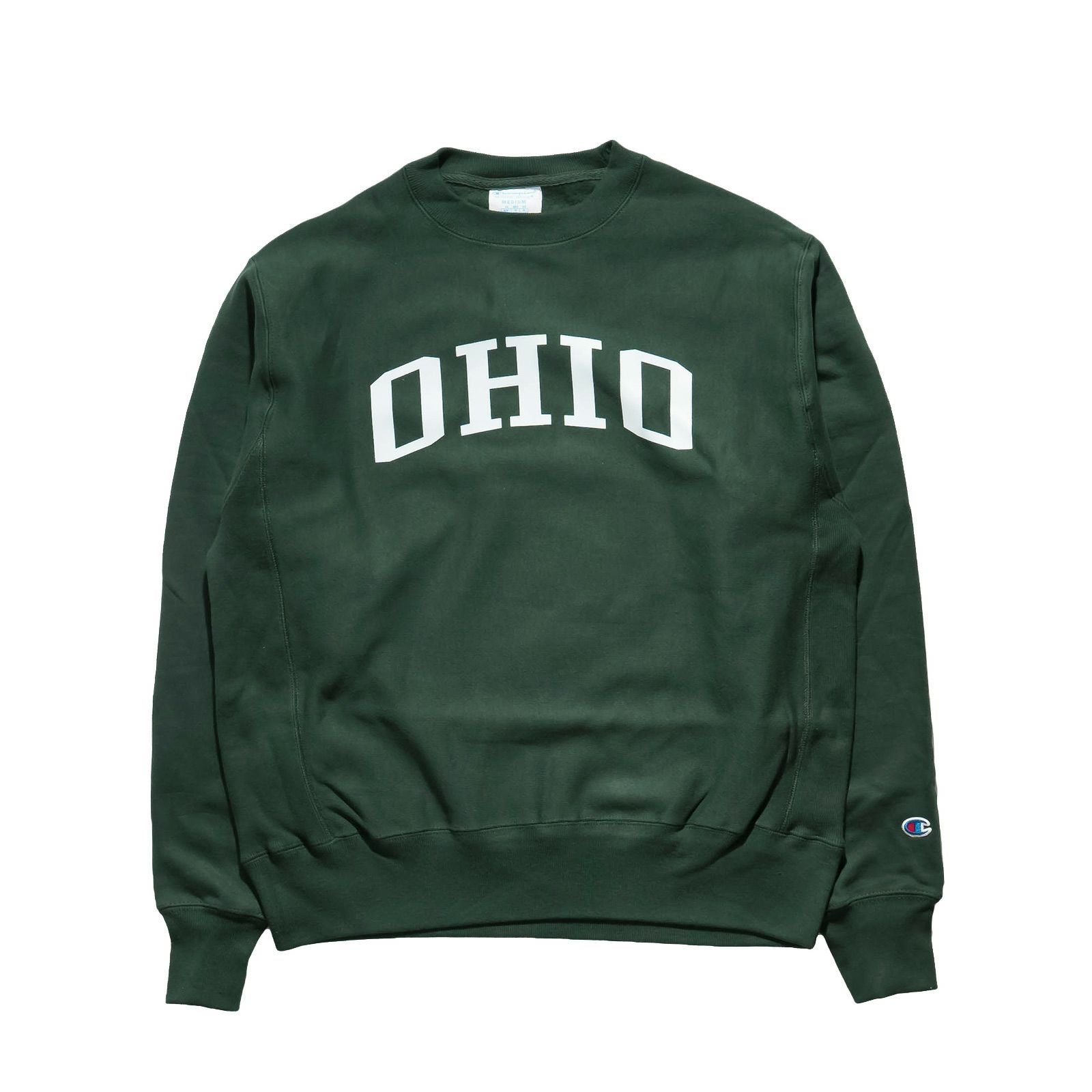 OHIOUNIVERSITYオフィシャルクルーネックカレッジスウェットチャンピオンリバースウィーブ