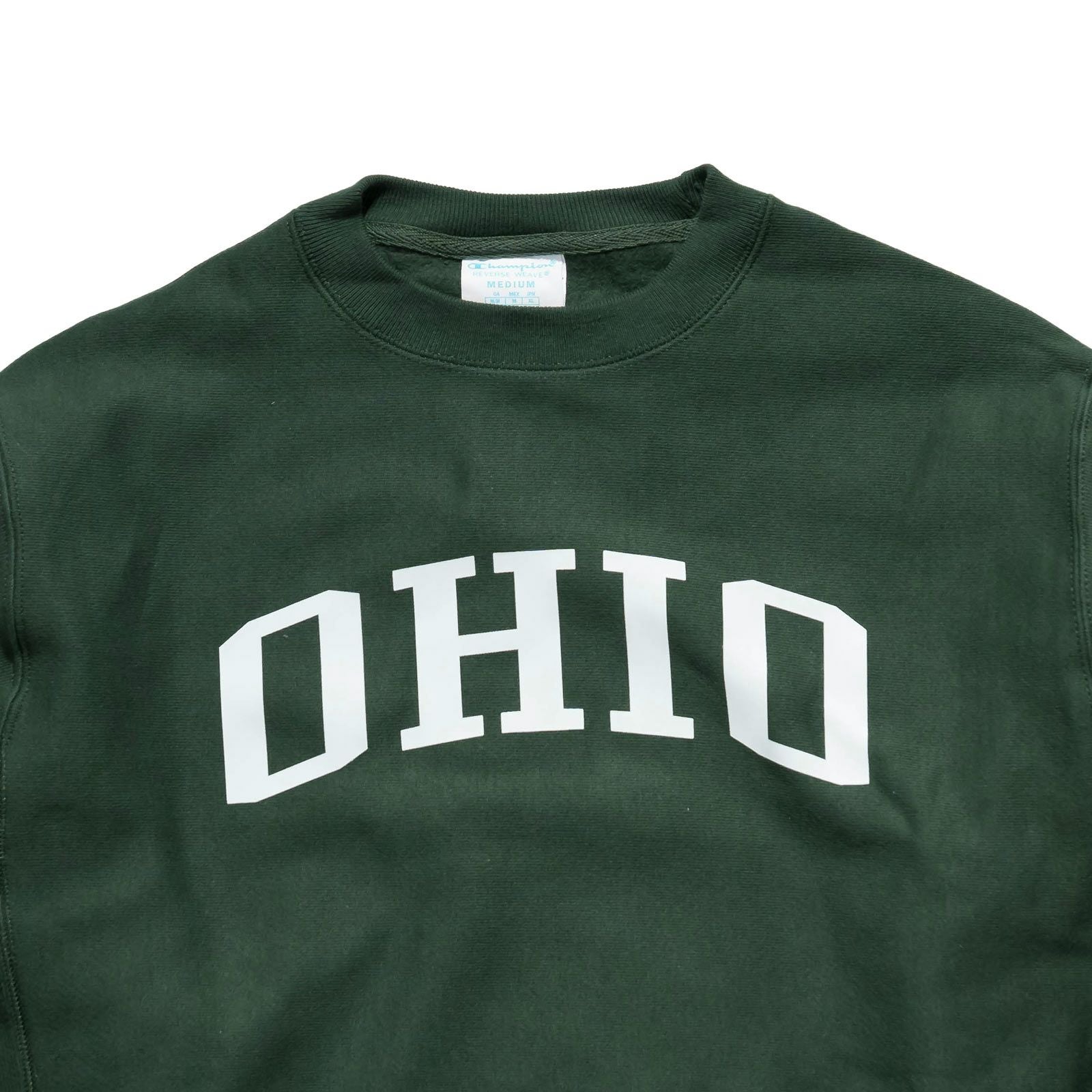 OHIOUNIVERSITYオフィシャルクルーネックカレッジスウェットチャンピオンリバースウィーブ