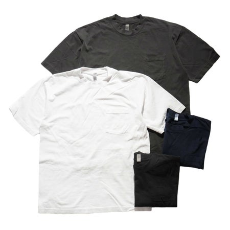 ロサンゼルスアパレルLOSANGELESAPPAREL1809GD6.5オンス半袖ガーメントダイポケットTシャツ