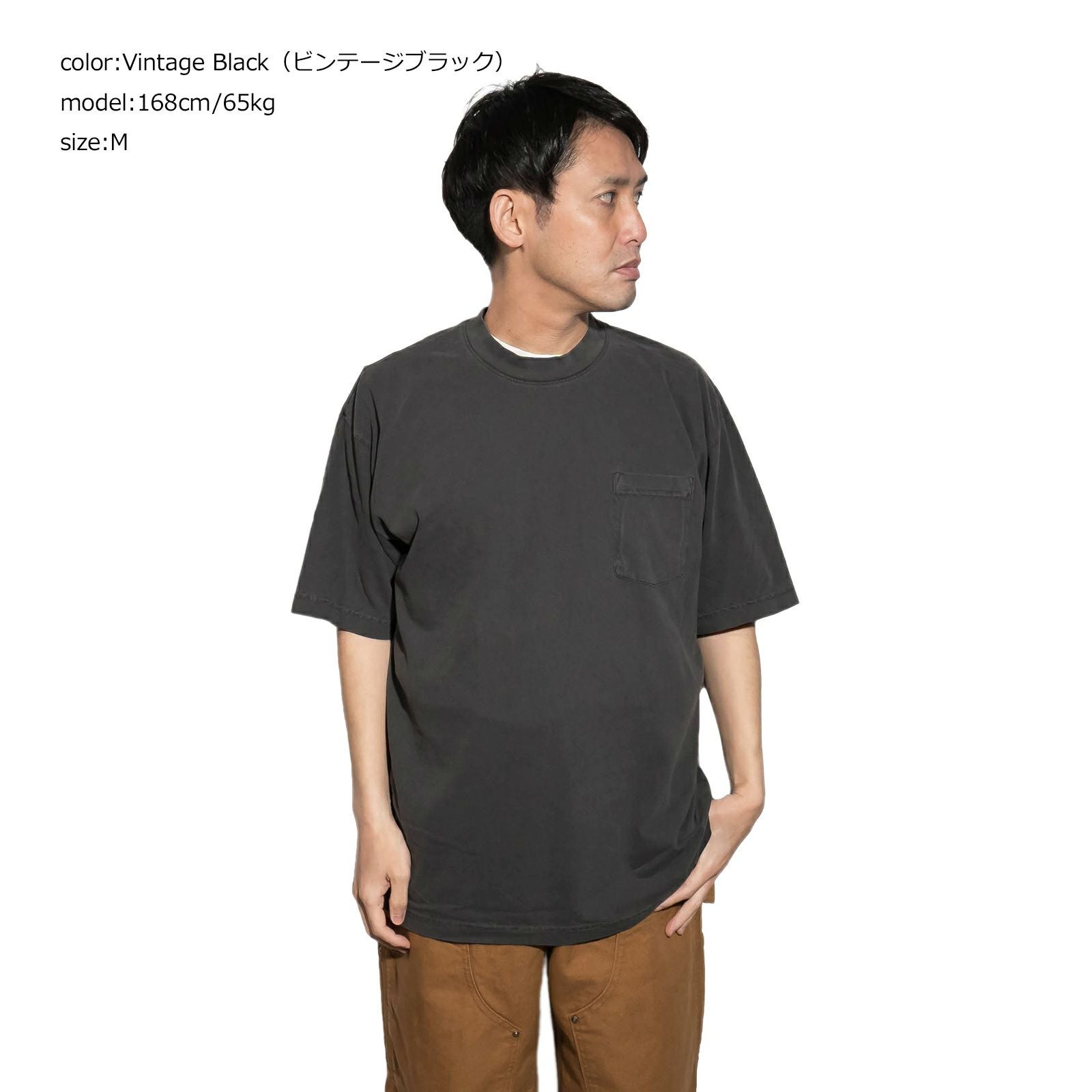 ロサンゼルスアパレルLOSANGELESAPPAREL1809GD6.5オンス半袖ガーメントダイポケットTシャツ