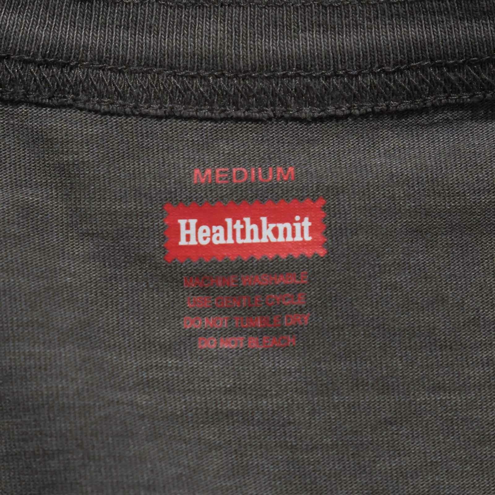 ヘルスニットHealthknitHR25S-M104U.S.コットンジャージー硫化染め半袖ヘンリーネックTシャツ