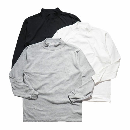 カルクルーCalCru長袖モックネックTシャツ