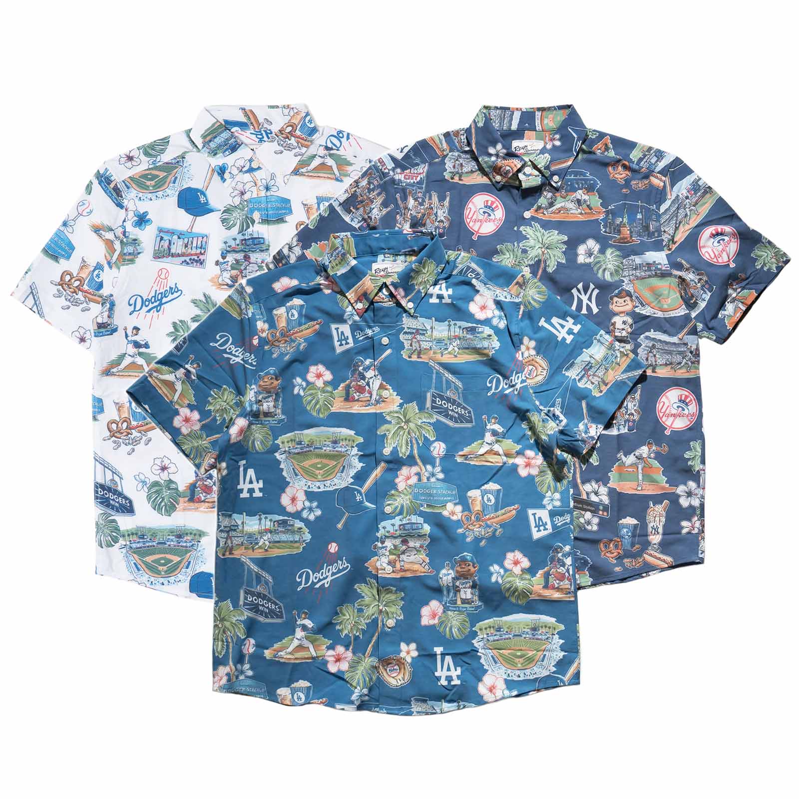 レインスプーナーREYNSPOONER半袖アロハシャツフルオープンシーニックメジャーリーグ公式