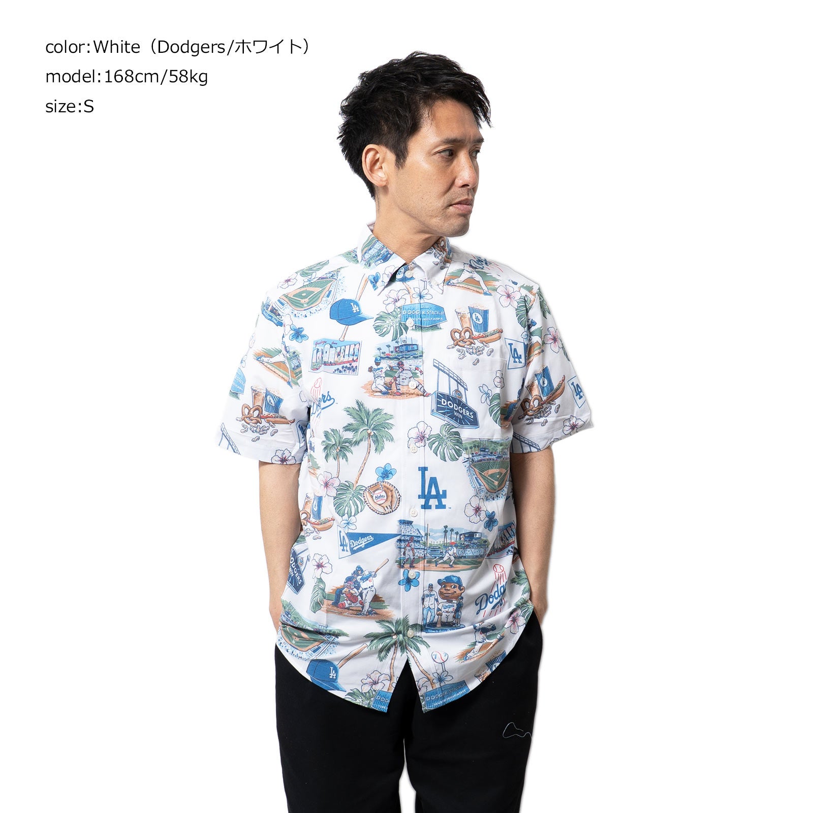 レインスプーナーREYNSPOONER半袖アロハシャツフルオープンシーニックメジャーリーグ公式