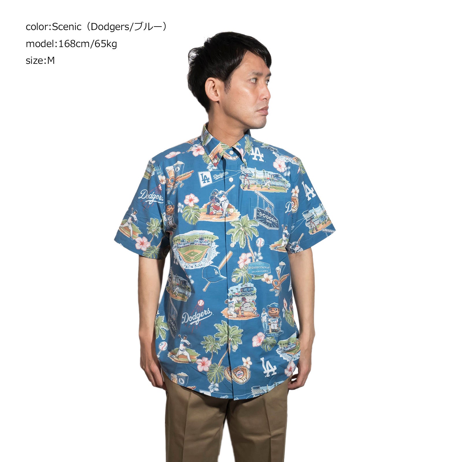 レインスプーナーREYNSPOONER半袖アロハシャツフルオープンシーニックメジャーリーグ公式