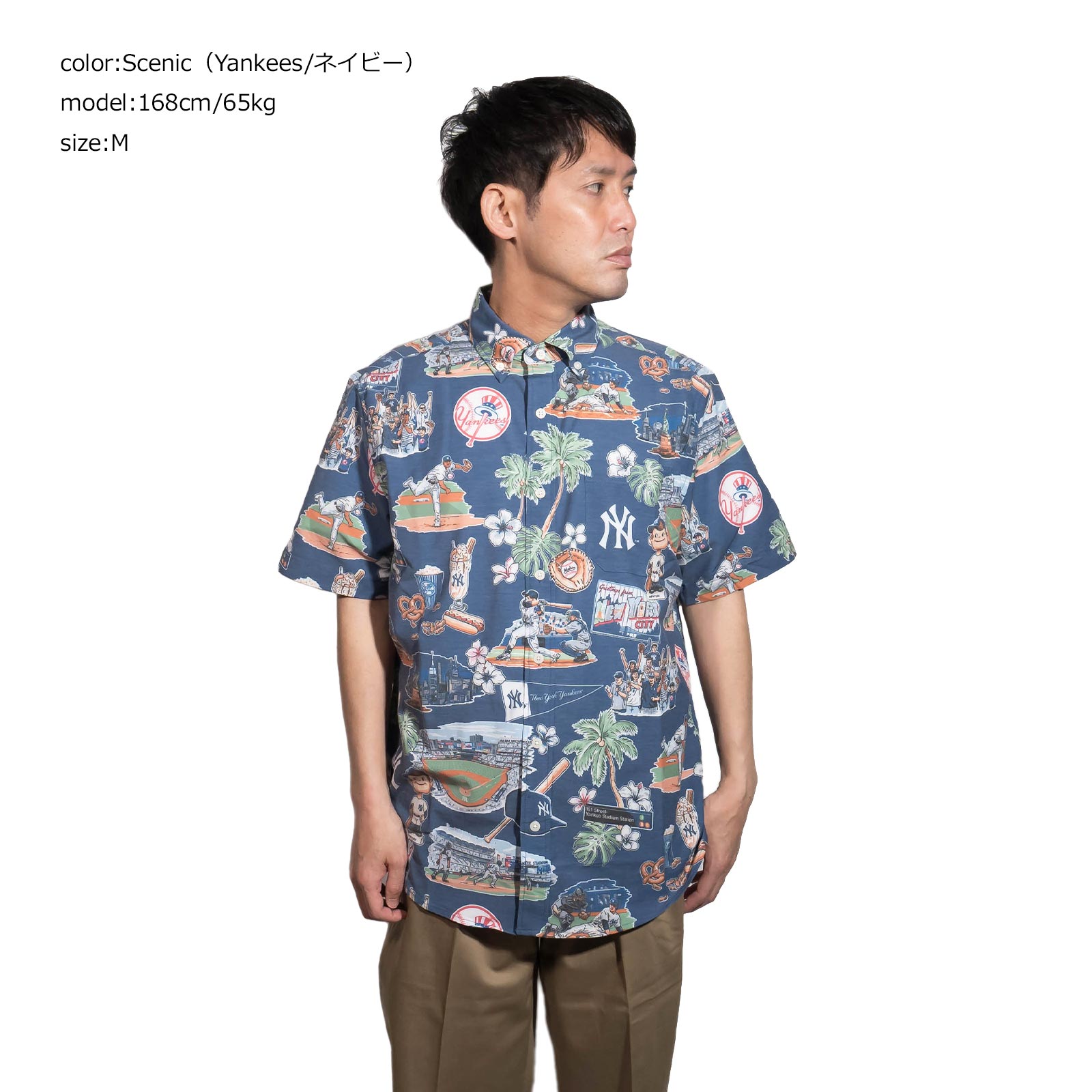 レインスプーナーREYNSPOONER半袖アロハシャツフルオープンシーニックメジャーリーグ公式