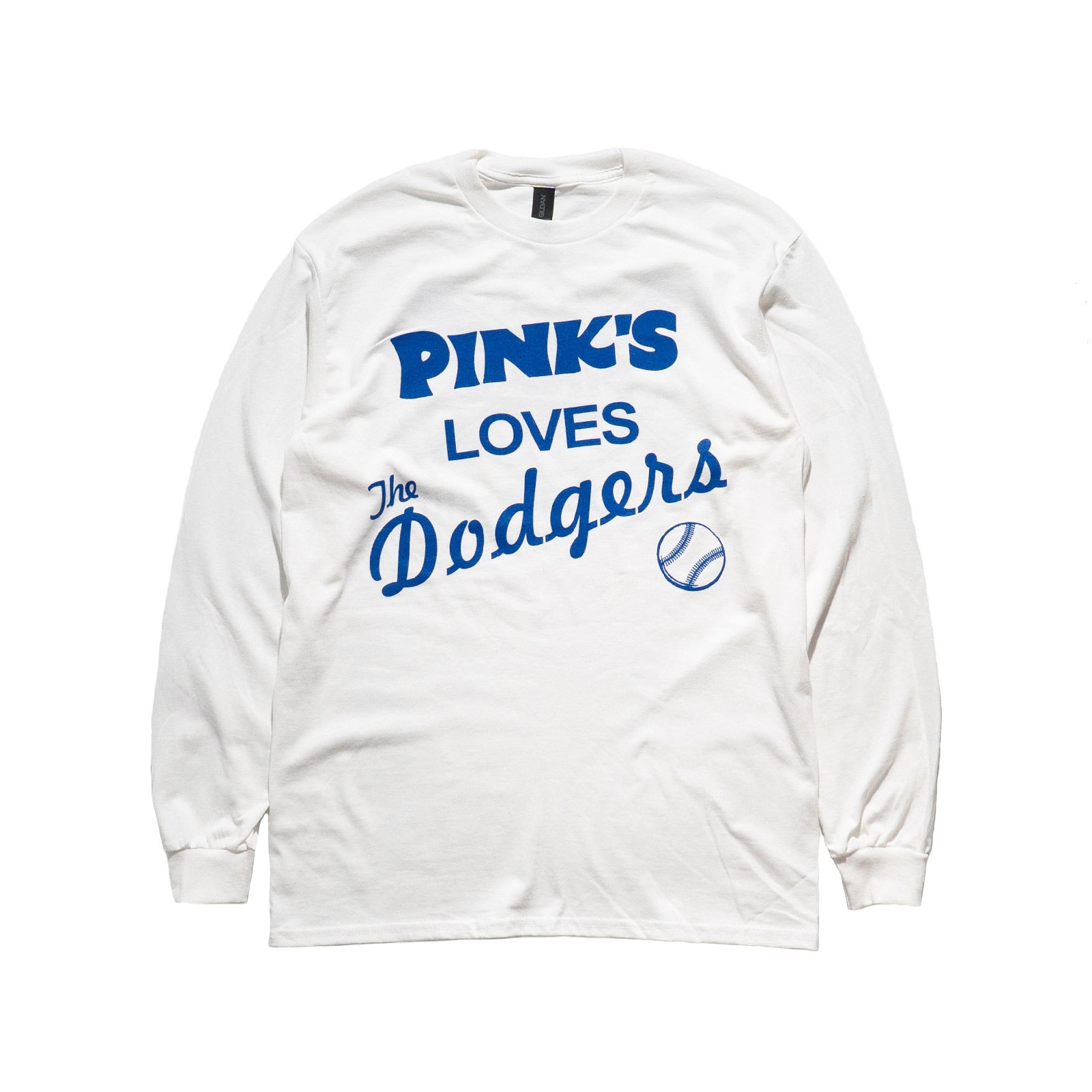 ピンクスホットドッグスPINK’SHOTDOGS長袖Tシャツピンクスラブズドジャーズ