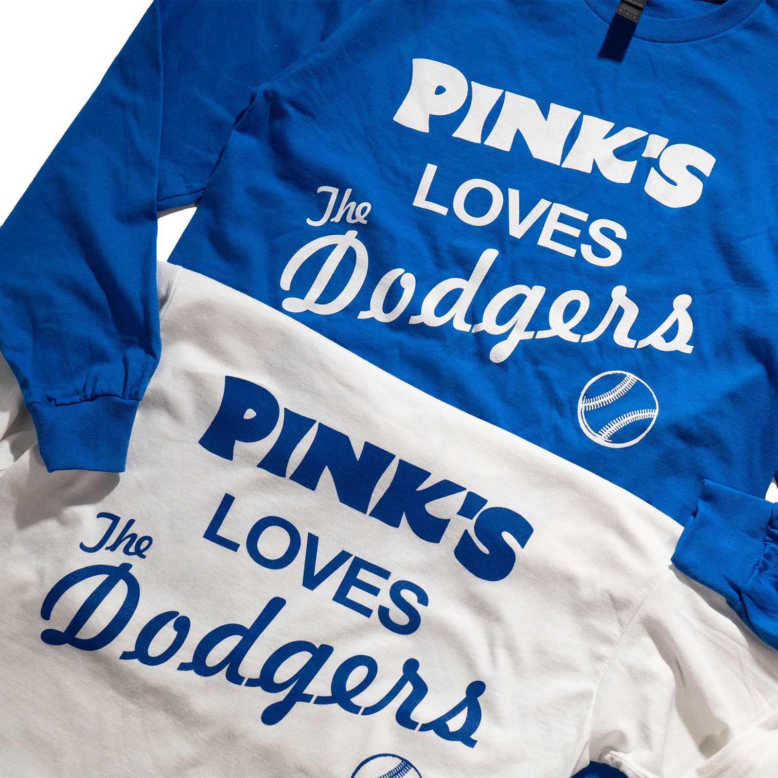 ピンクスホットドッグスPINK’SHOTDOGS長袖Tシャツピンクスラブズドジャーズ