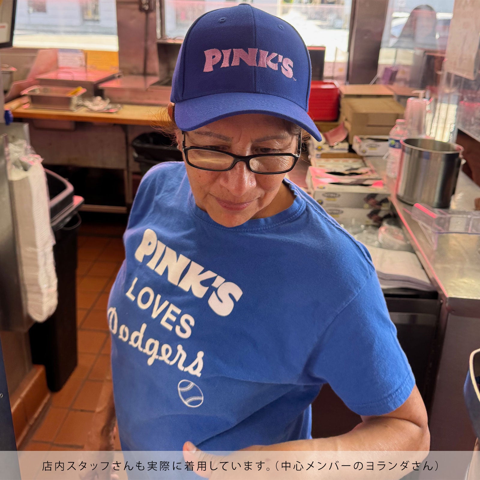 ピンクスホットドッグスPINK’SHOTDOGS長袖Tシャツピンクスラブズドジャーズ