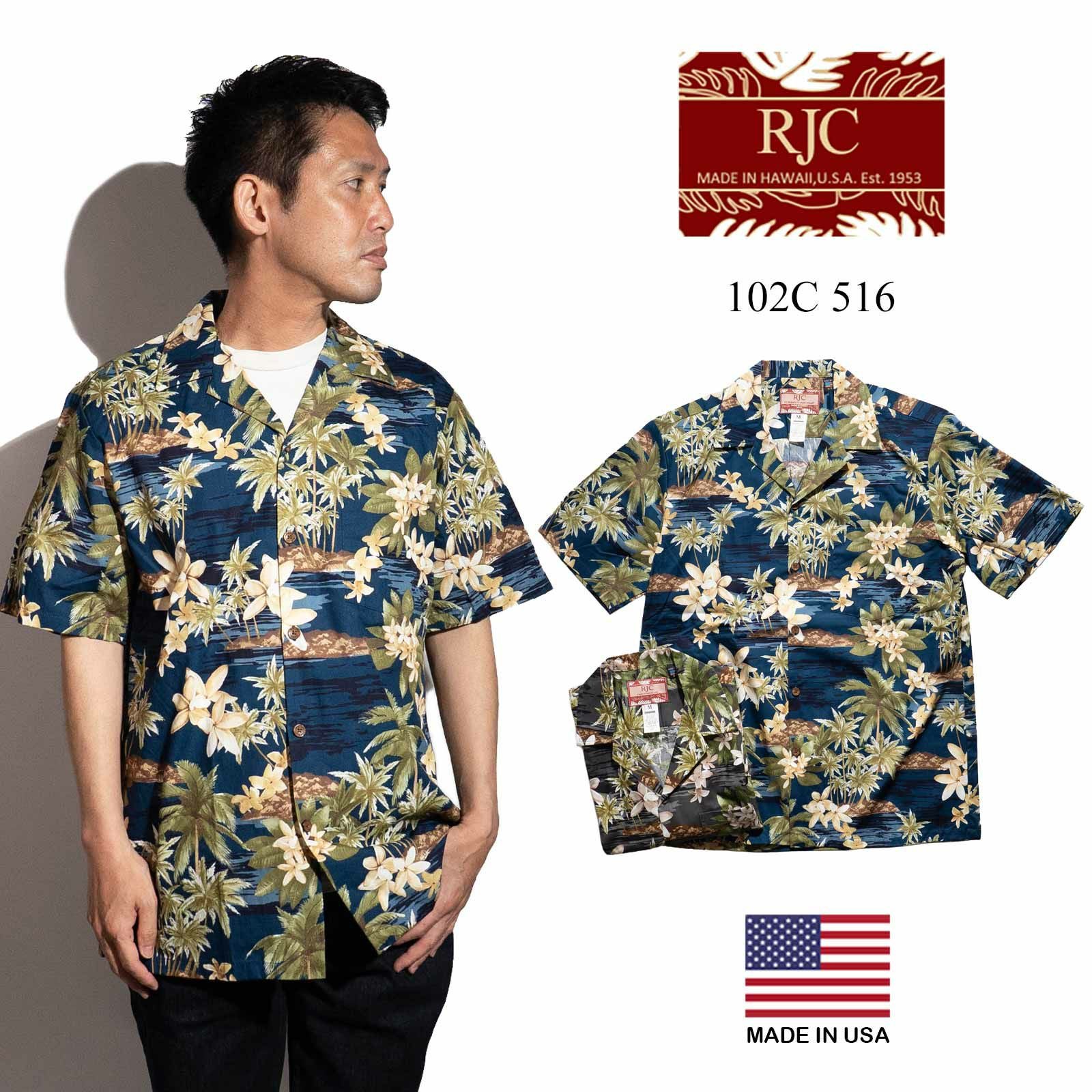 ロバートJクランシーRJC半袖アロハシャツ#102C516ハワイ製