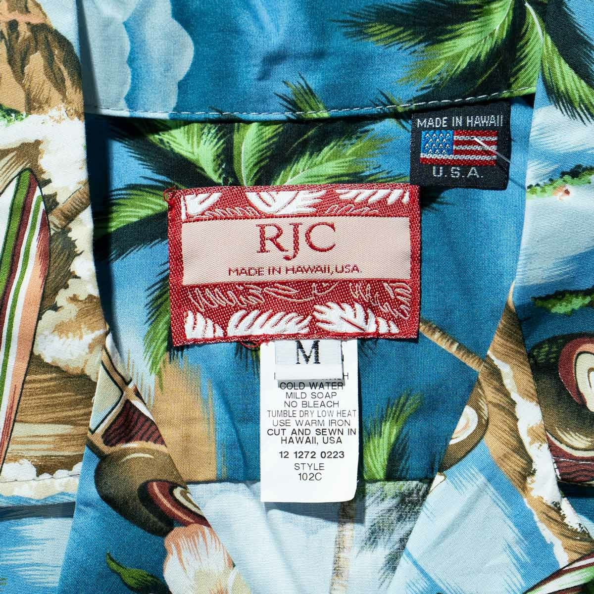 ロバートJクランシーRJC半袖アロハシャツ#102C537ハワイ製