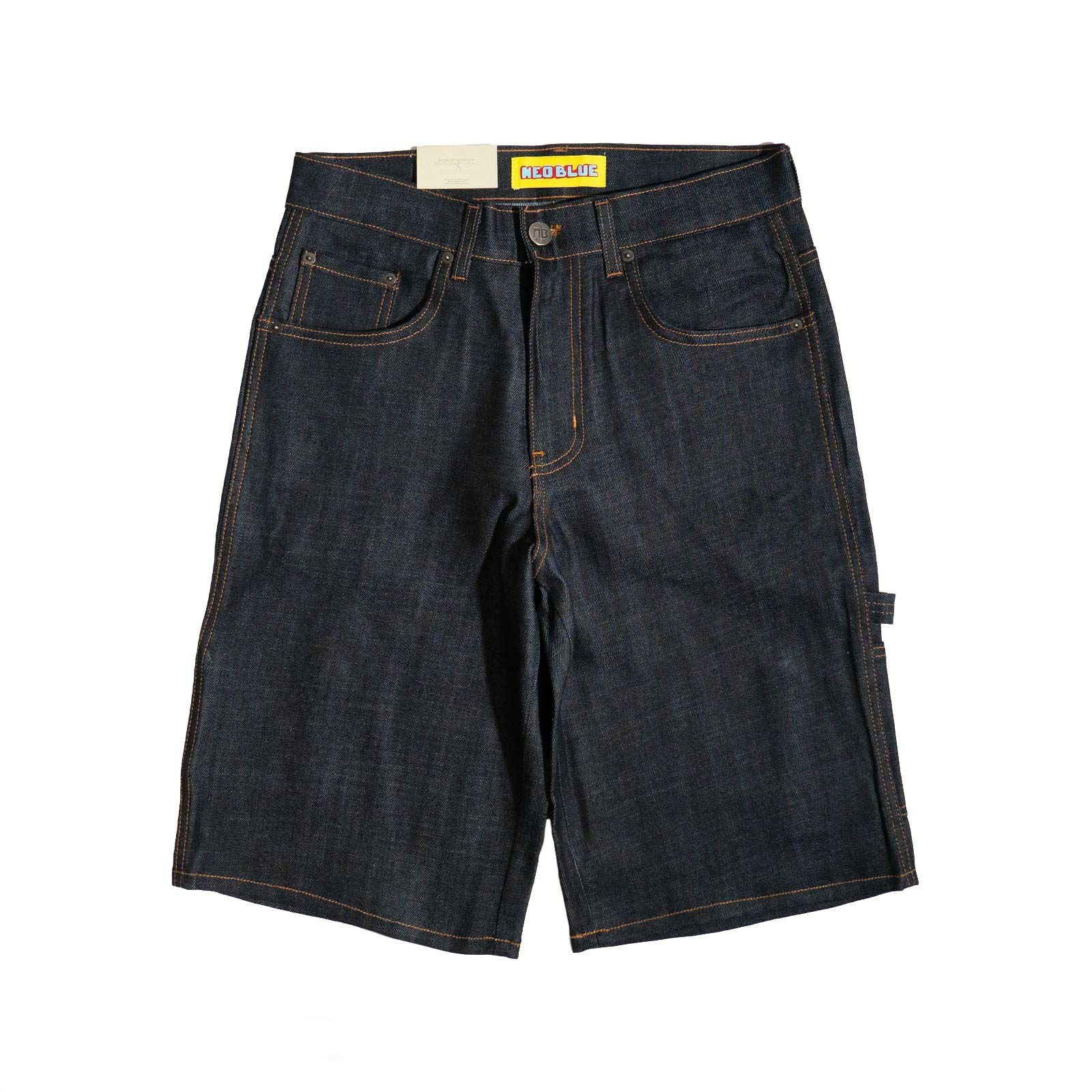ネオブルーNEOBLUEバギーカーペンターショーツクロススーパーダーク