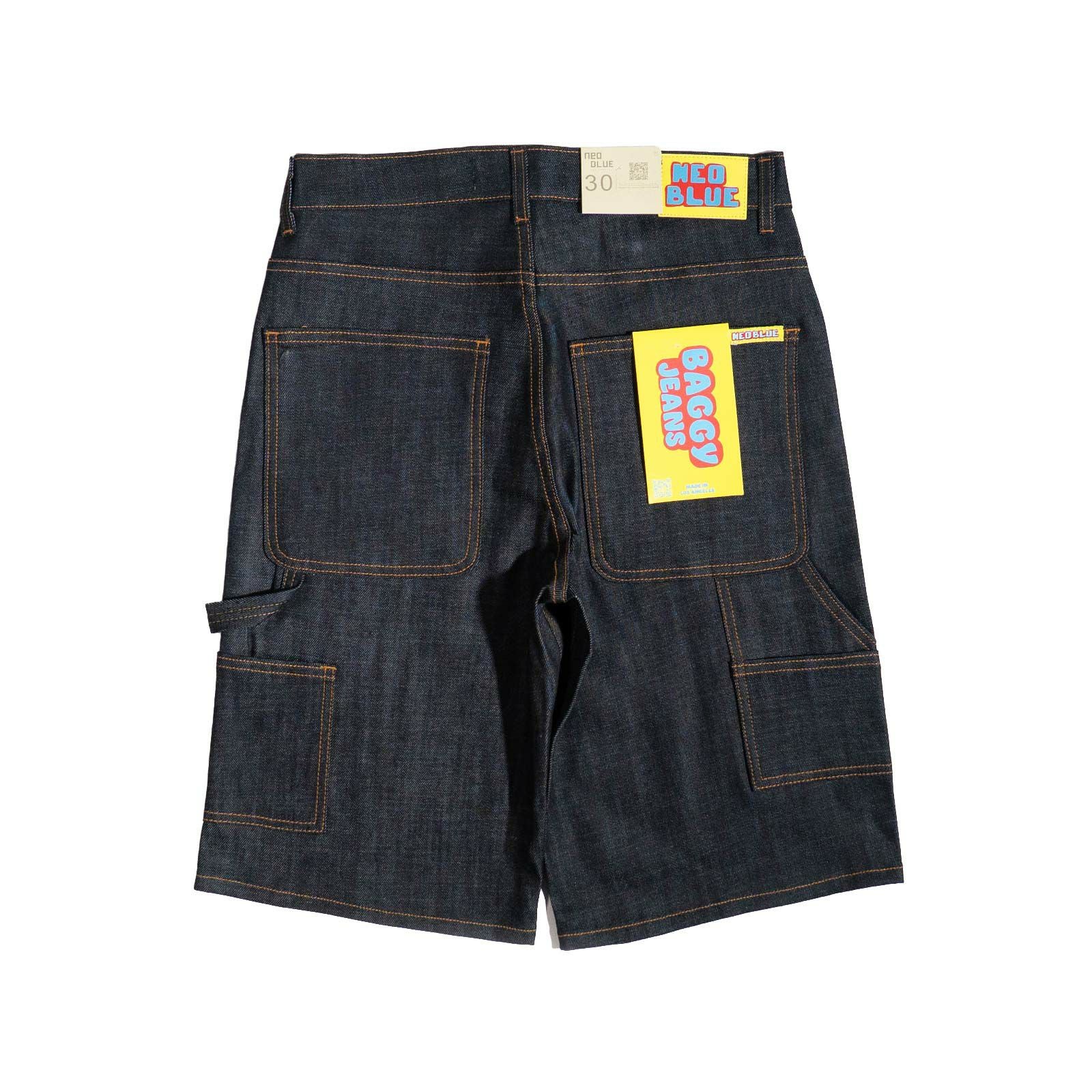 ネオブルーNEOBLUEバギーカーペンターショーツクロススーパーダーク