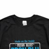 プリズンブルースPRISONBLUES半袖USAクロームプレートロゴTシャツ