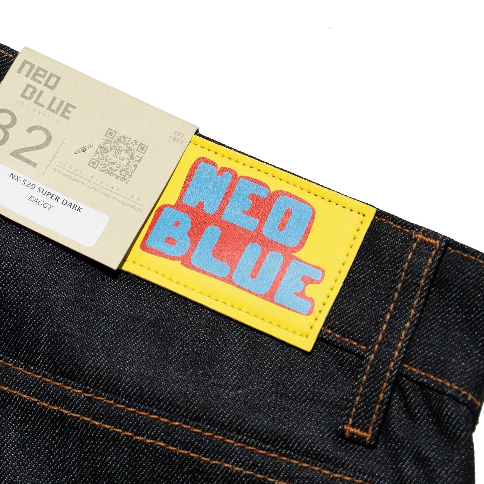 ネオブルーNEOBLUEバギージーンズスーパーダークNX-529