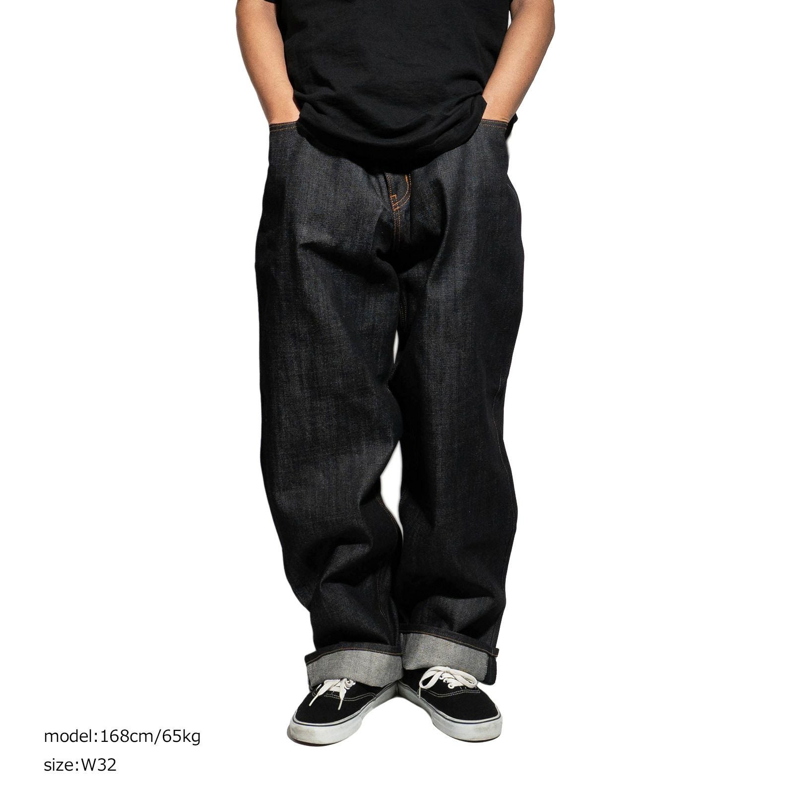 NEOBLUEバギージーンズインディゴブラックNX-558