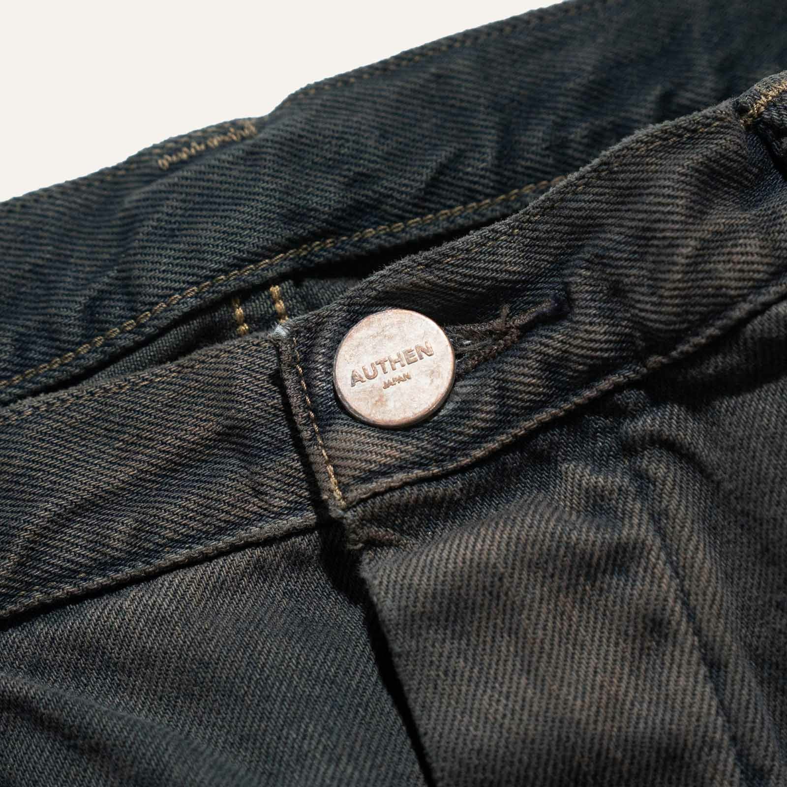 オーセンAUTHENヴィンテージワイドレッグオーバーダイブラックAUT-077-107