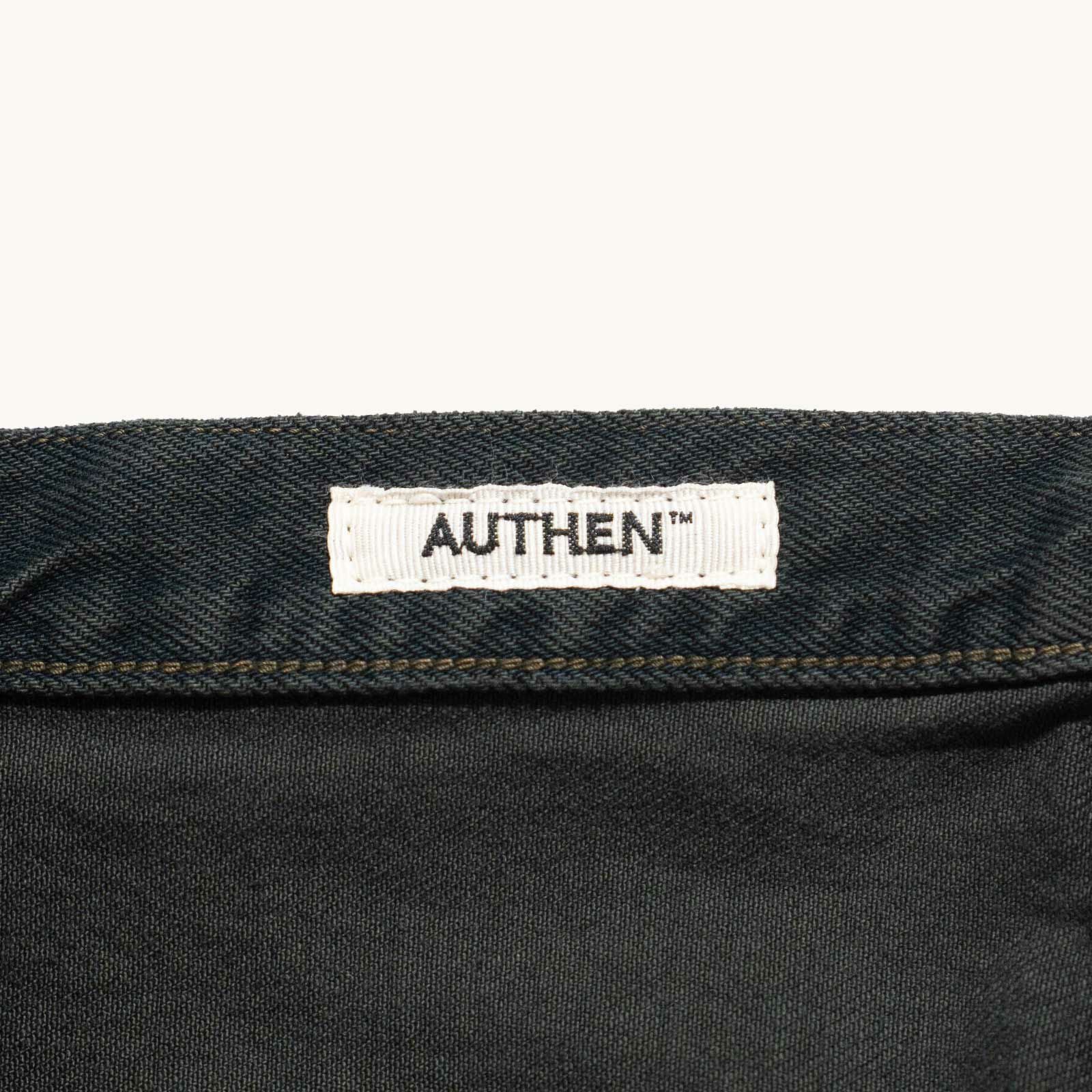 オーセンAUTHENヴィンテージワイドレッグオーバーダイブラックAUT-077-107