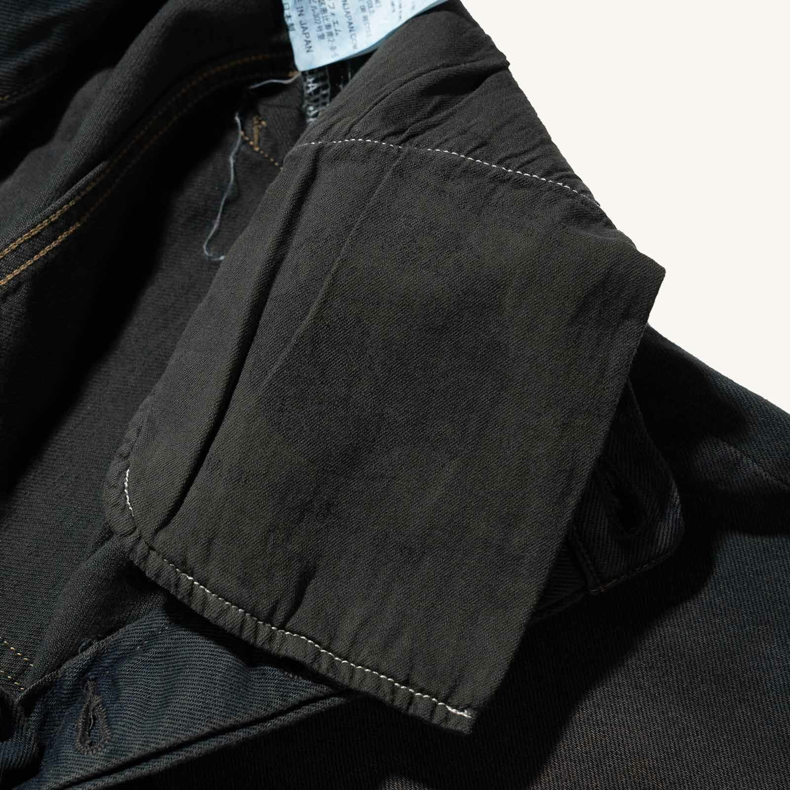 オーセンAUTHENヴィンテージワイドレッグオーバーダイブラックAUT-077-107