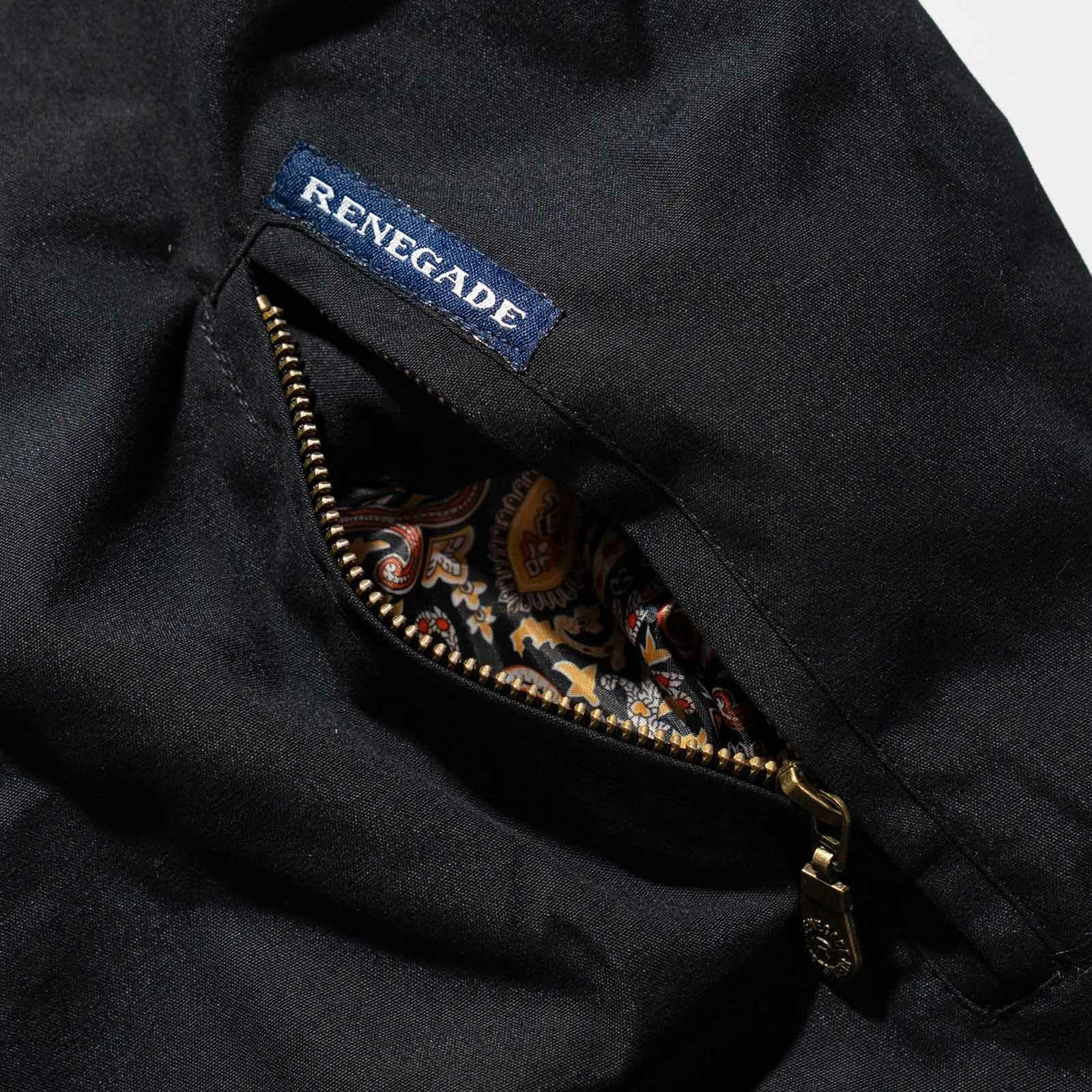 レネゲードスポーツウエアRENEGADEsportswearパデッドナイロンラインドダービージャケット