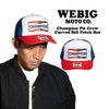ウィービッグモトWEBIGMOTOCO.チャンピオンピットクルーカーブドビルパッチキャップ