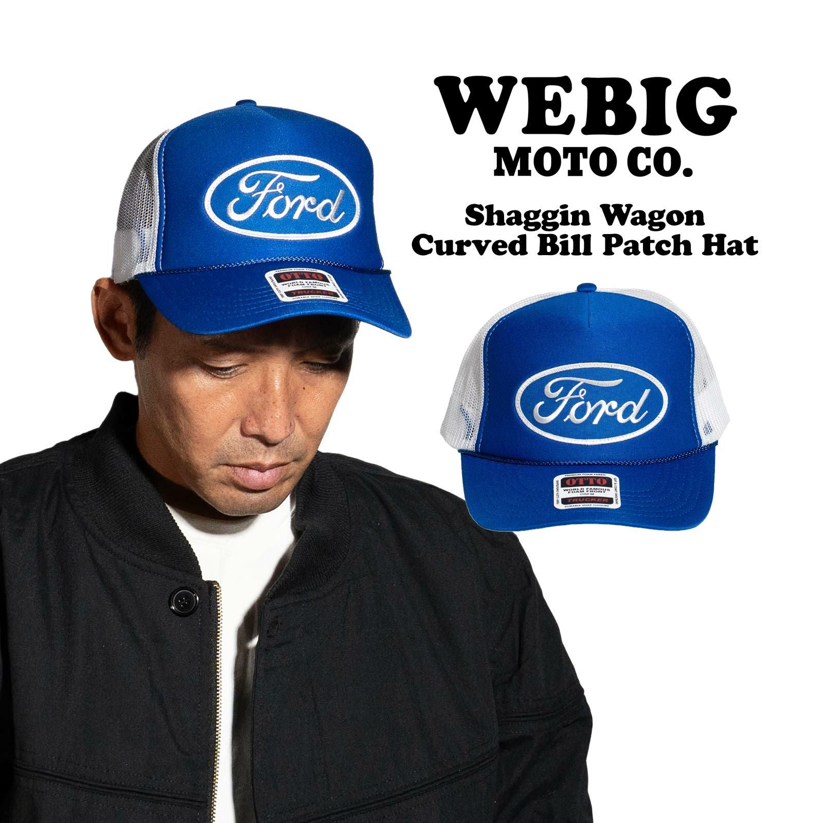 ウィービッグモトWEBIGMOTOCO.シャギンワゴンカーブドビルパッチキャップ