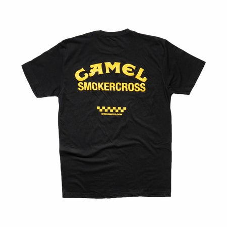 ウィービッグモトWEBIGMOTOCO.キャメルスモーカークロスTシャツ
