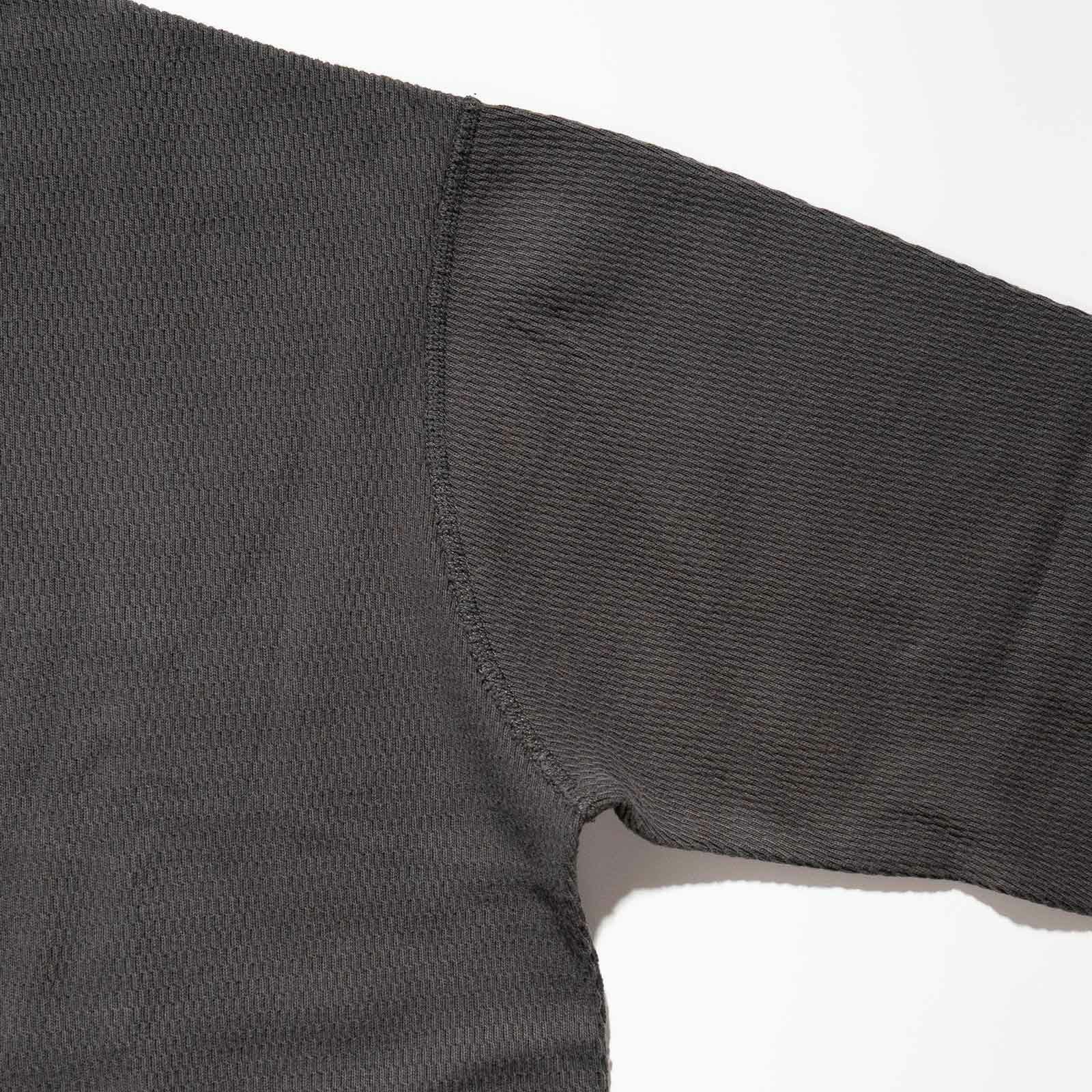 ヘルスニットHealthknit22024サーマルキングラッセルハニカムヘンリーネック長袖TシャツJalana別注ピグメントダイ