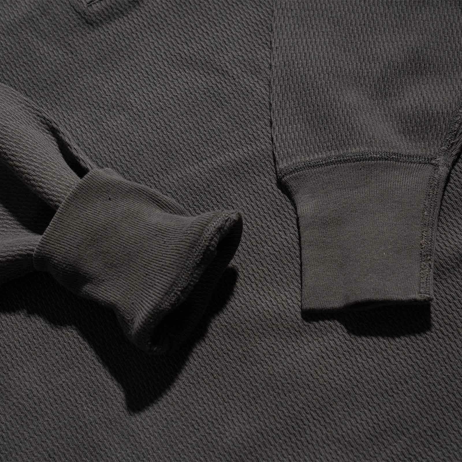 ヘルスニットHealthknit22024サーマルキングラッセルハニカムヘンリーネック長袖TシャツJalana別注ピグメントダイ