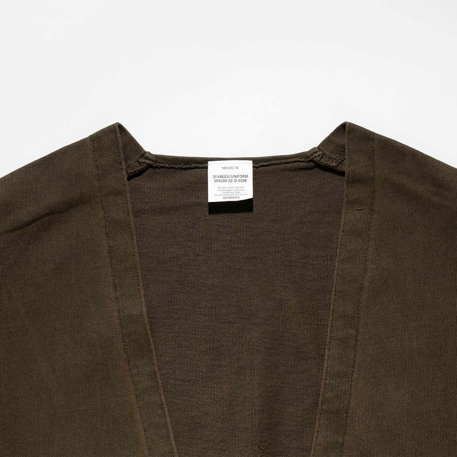 シービーズSEABEESピグメントコットンカーディガン