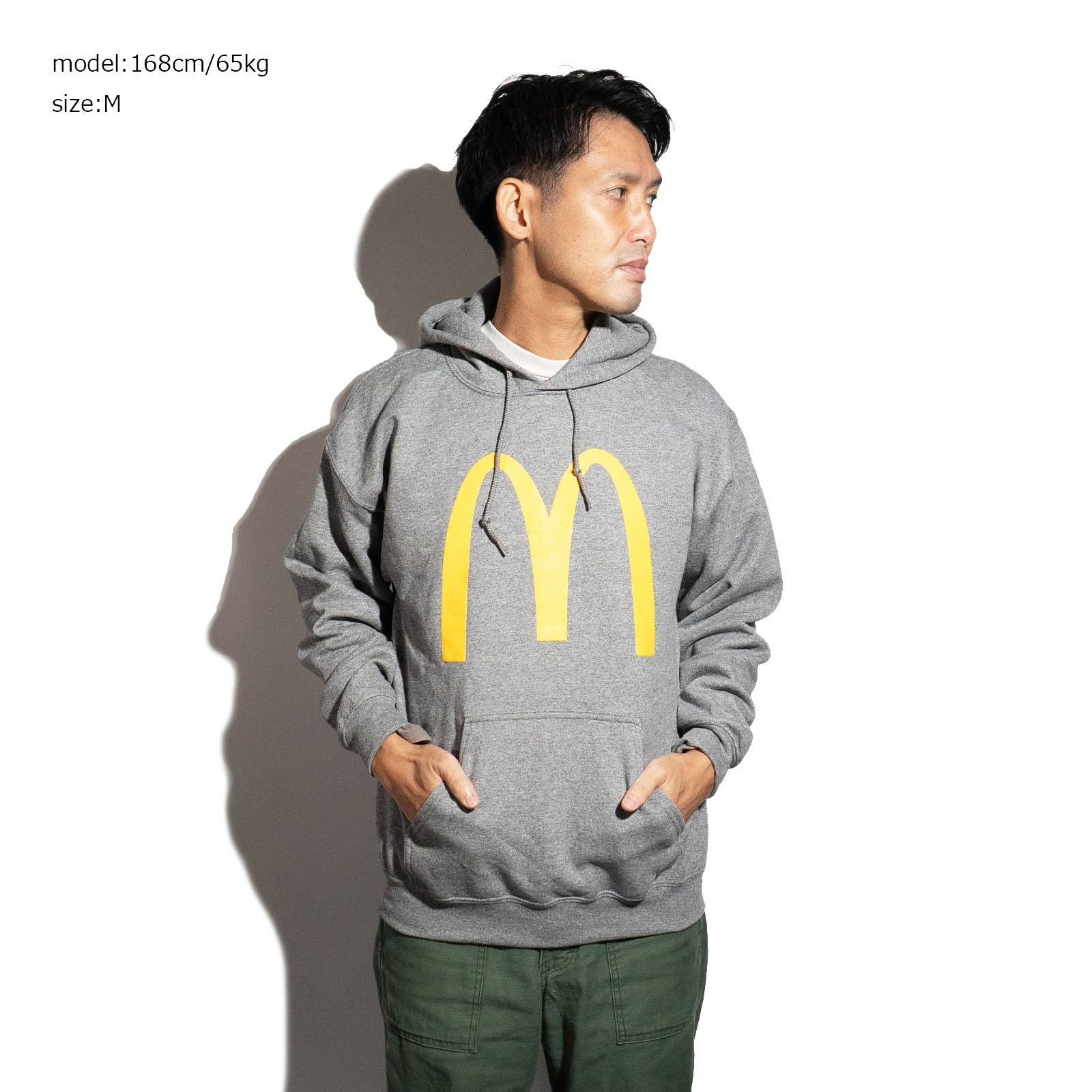 マクドナルドMcDonald’sアーチロゴバリューフーディーグレー