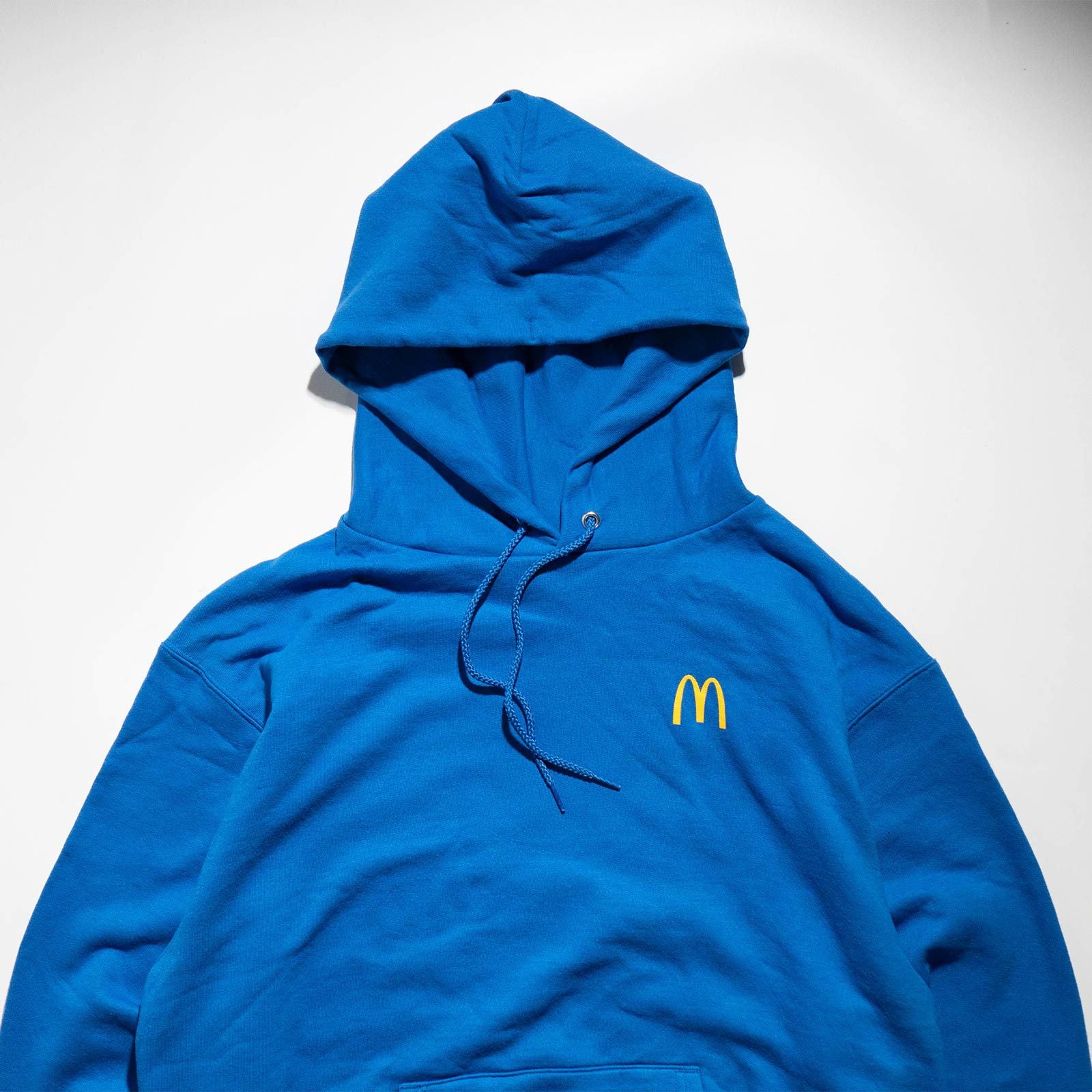 マクドナルドMcDonald’sアーチロゴチャンピオンボディスウェットシャツブルー