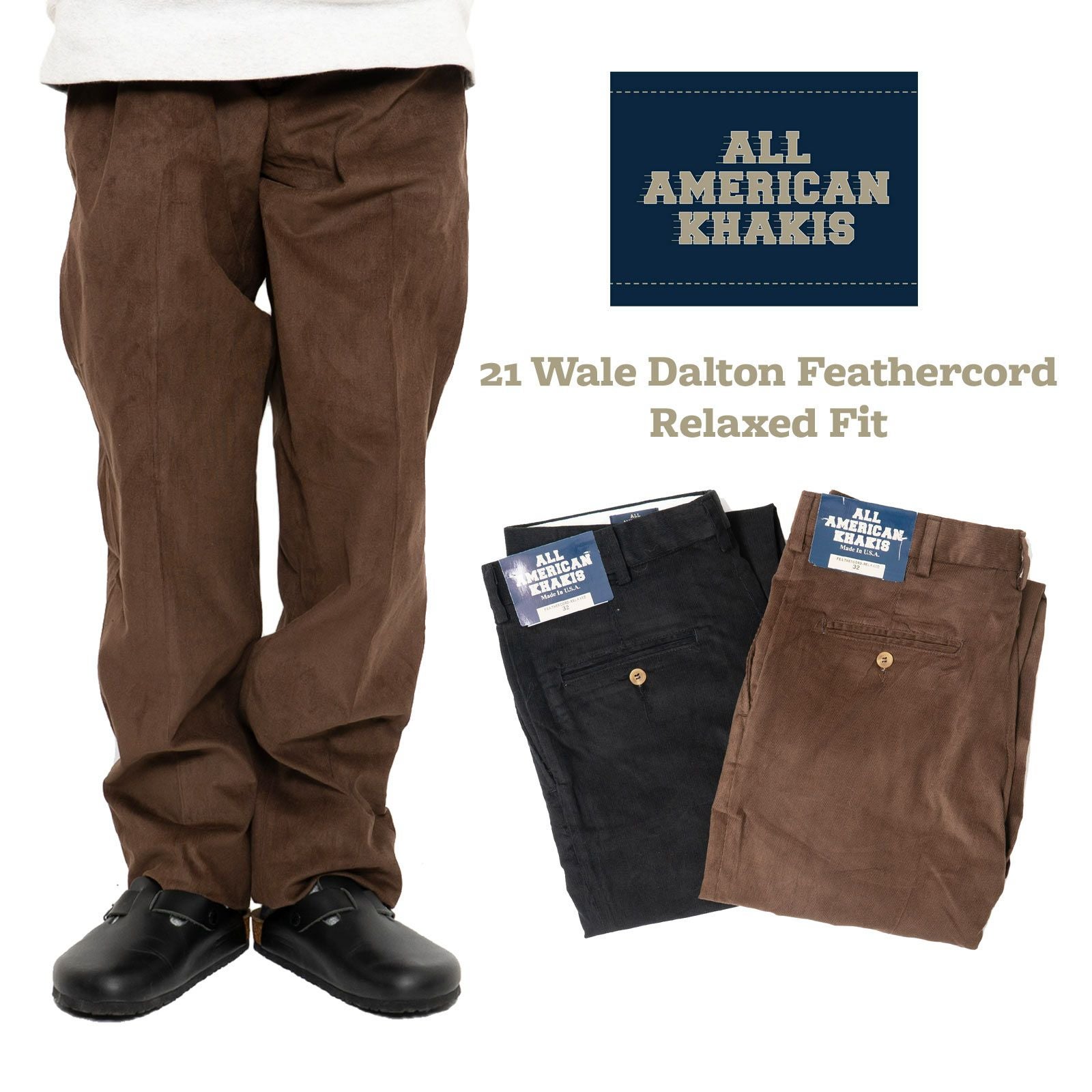 オールアメリカンカーキALLAMERICANKHAKIS21ウェルダルトンフェザーコーデュロイパンツリラックスフィット