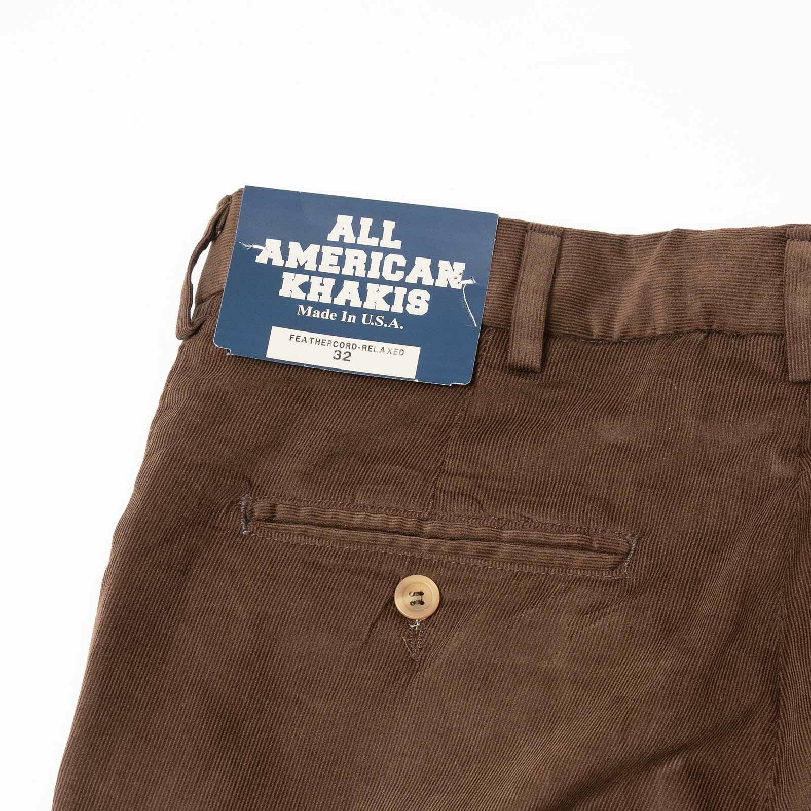 オールアメリカンカーキALLAMERICANKHAKIS21ウェルダルトンフェザーコーデュロイパンツリラックスフィット