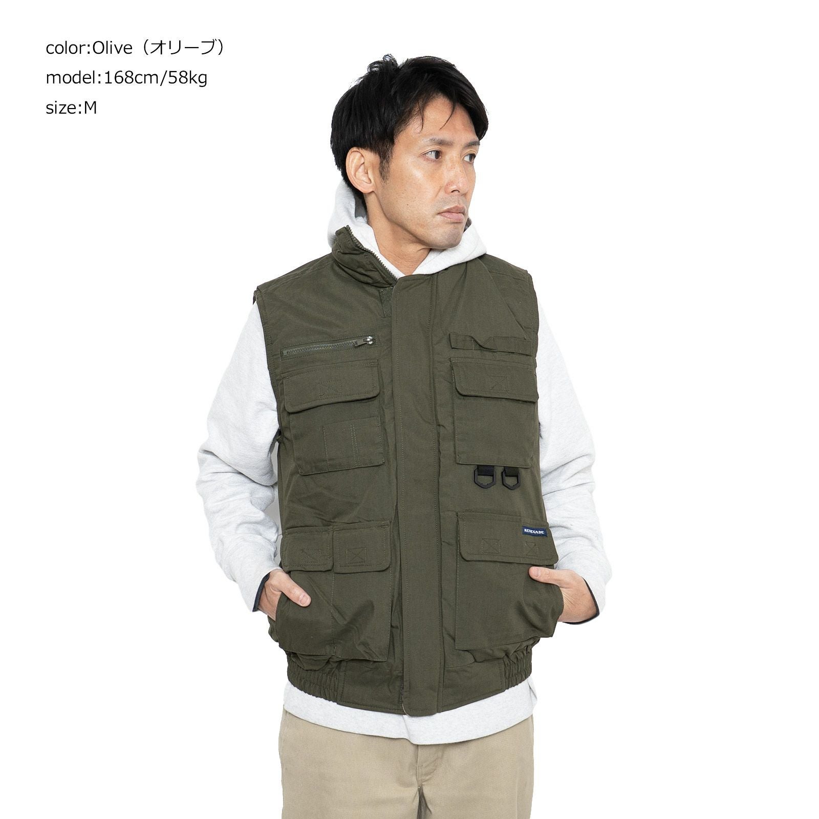 RenegadeSportswearマルチポケットユーティリティベスト