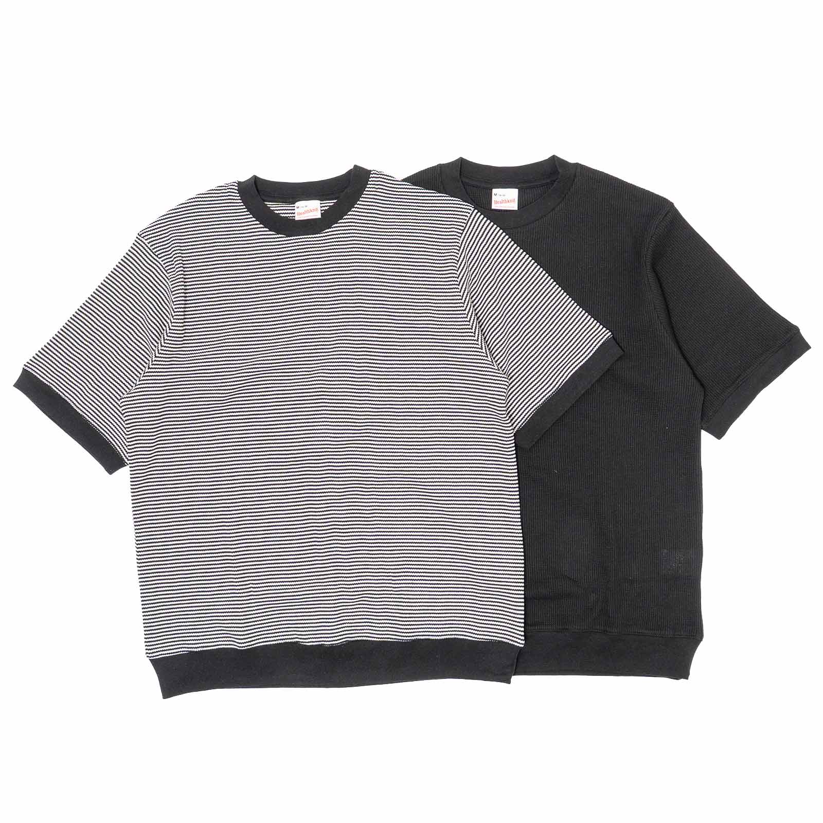 ヘルスニットHealthknit633Sベーシックワッフルリブドヘム半袖クルーネックパッケージ入り