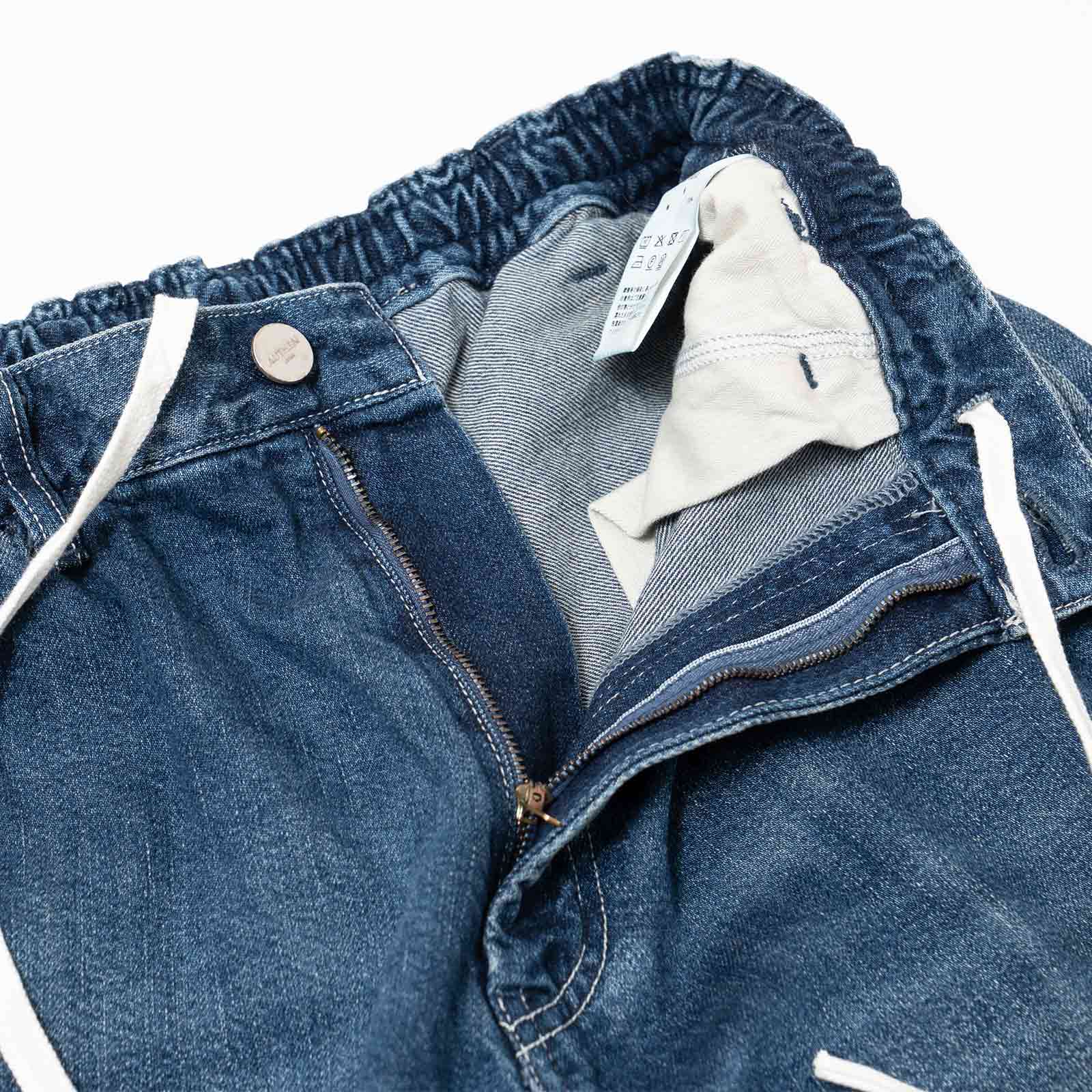 オーセンAUTHENシルクナイズドデニムイージーワークパンツユーズド182SD-002