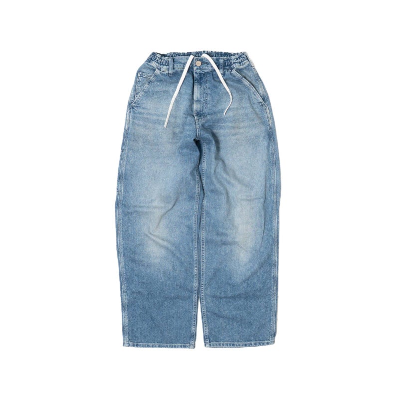 オーセンAUTHENシルクナイズドデニムイージーワークパンツライトユーズド182SD-013