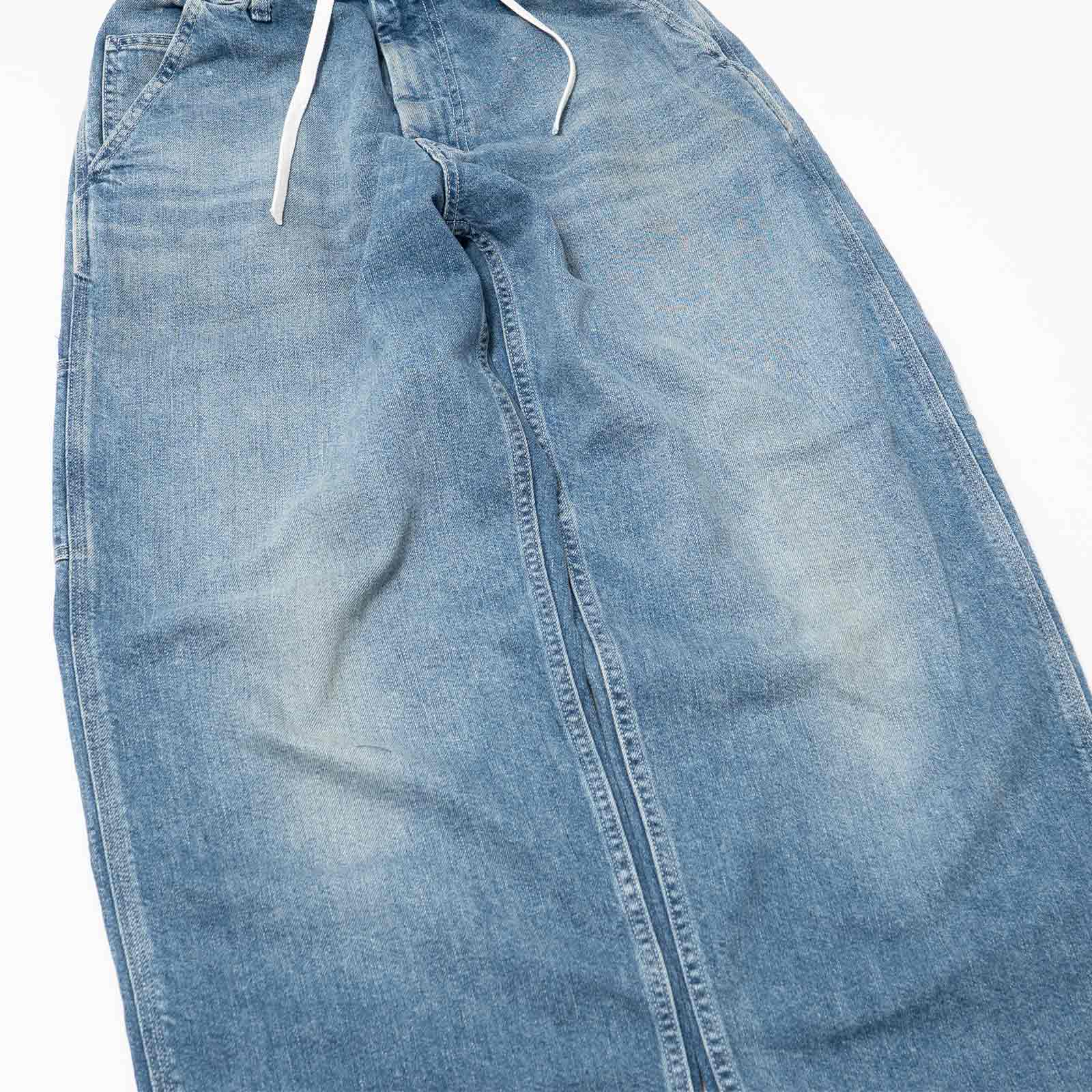 オーセンAUTHENシルクナイズドデニムイージーワークパンツライトユーズド182SD-013