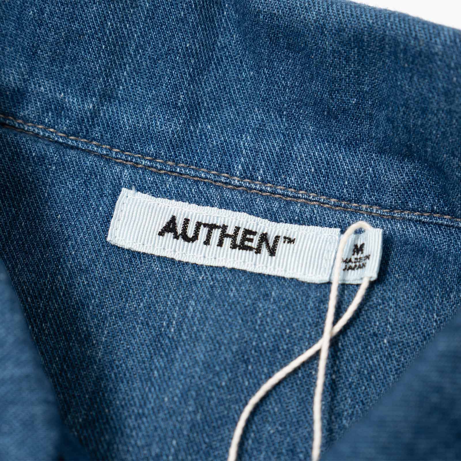 オーセンAUTHENシルクナイズドデニムレギュラーシャツユーズド122SD-002