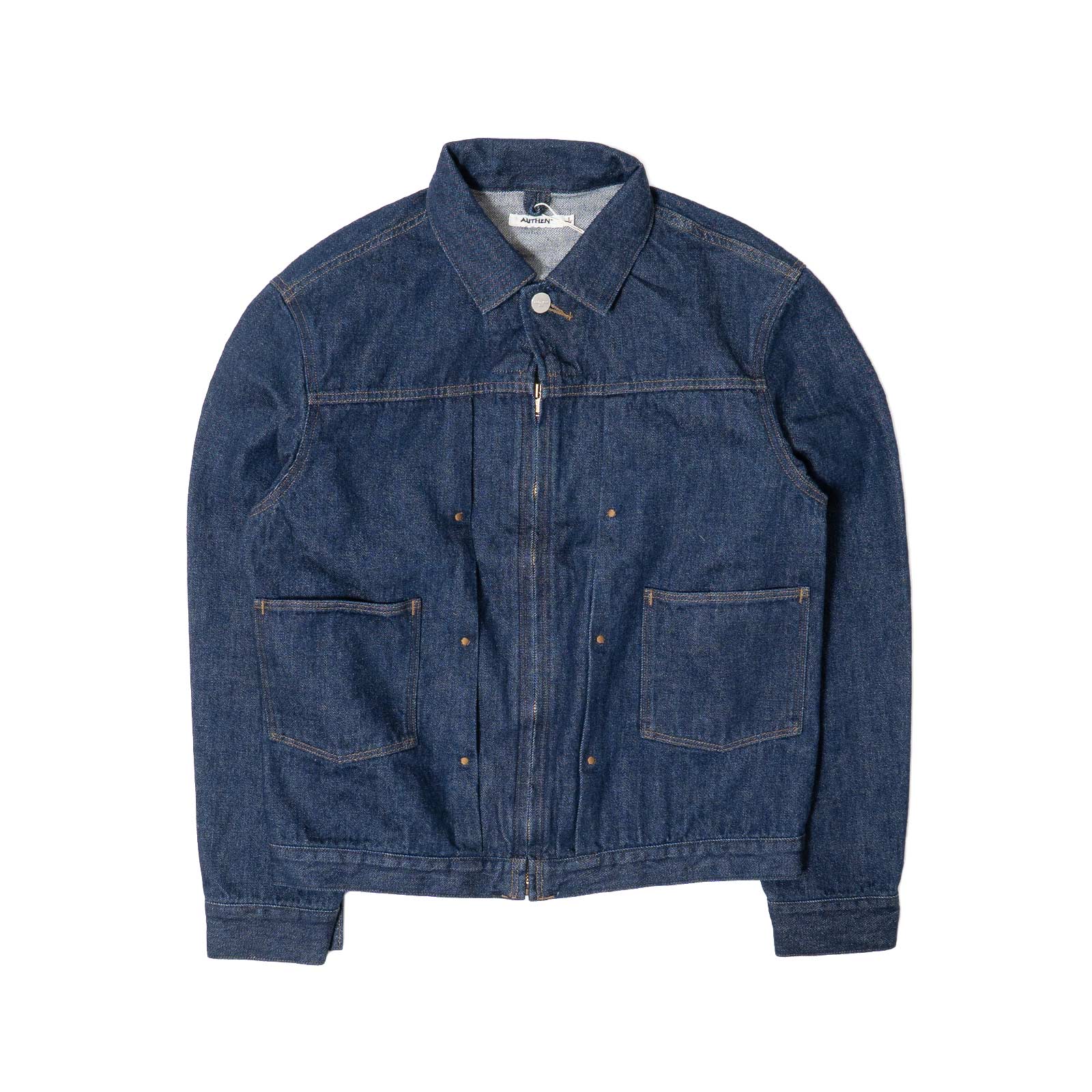 オーセンAUTHENヴィンテージデニムジップアップジャケットリンス175-001