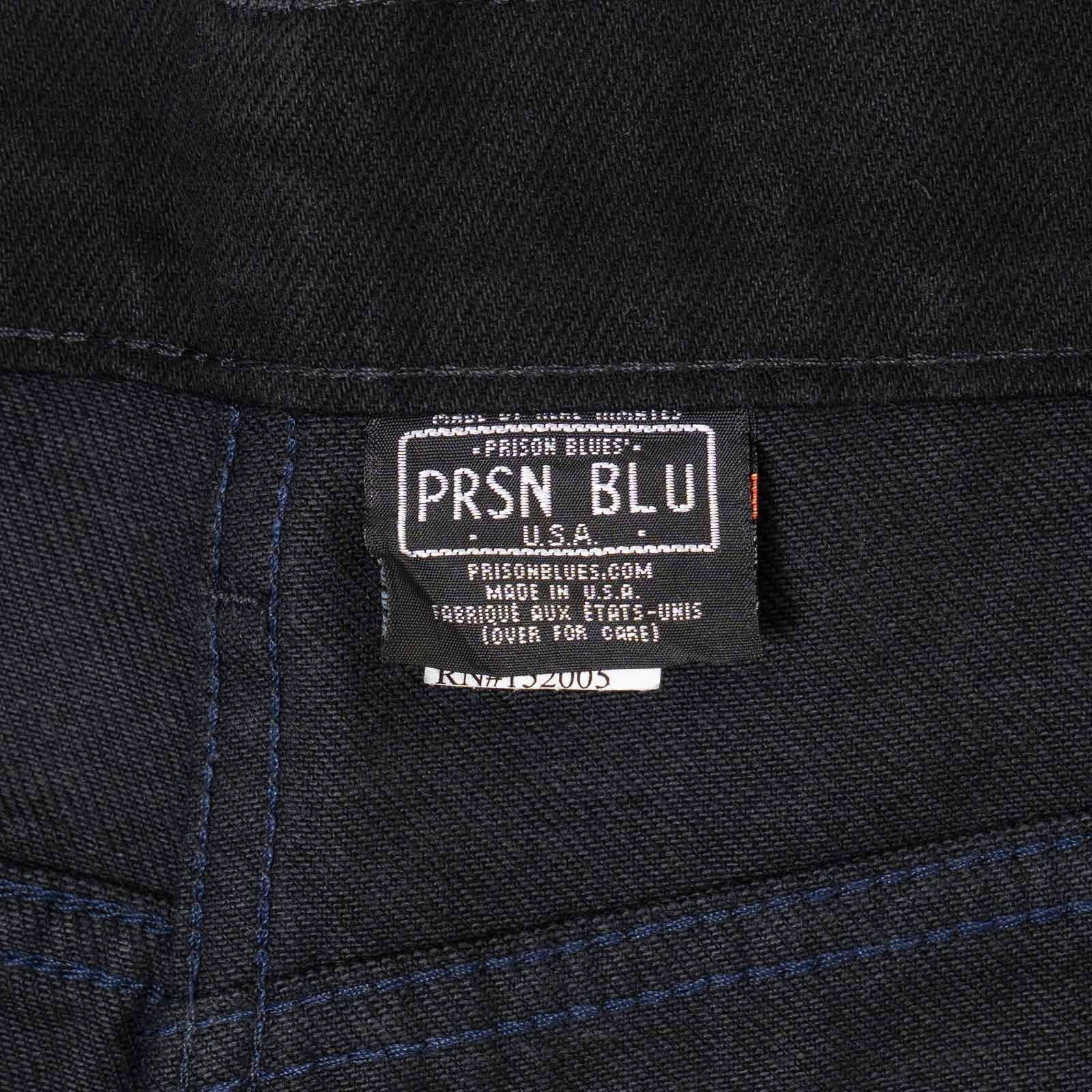 プリズンブルースPRISONBLUESリラックスフィットジーンズリンスドブラックBIGSIZE