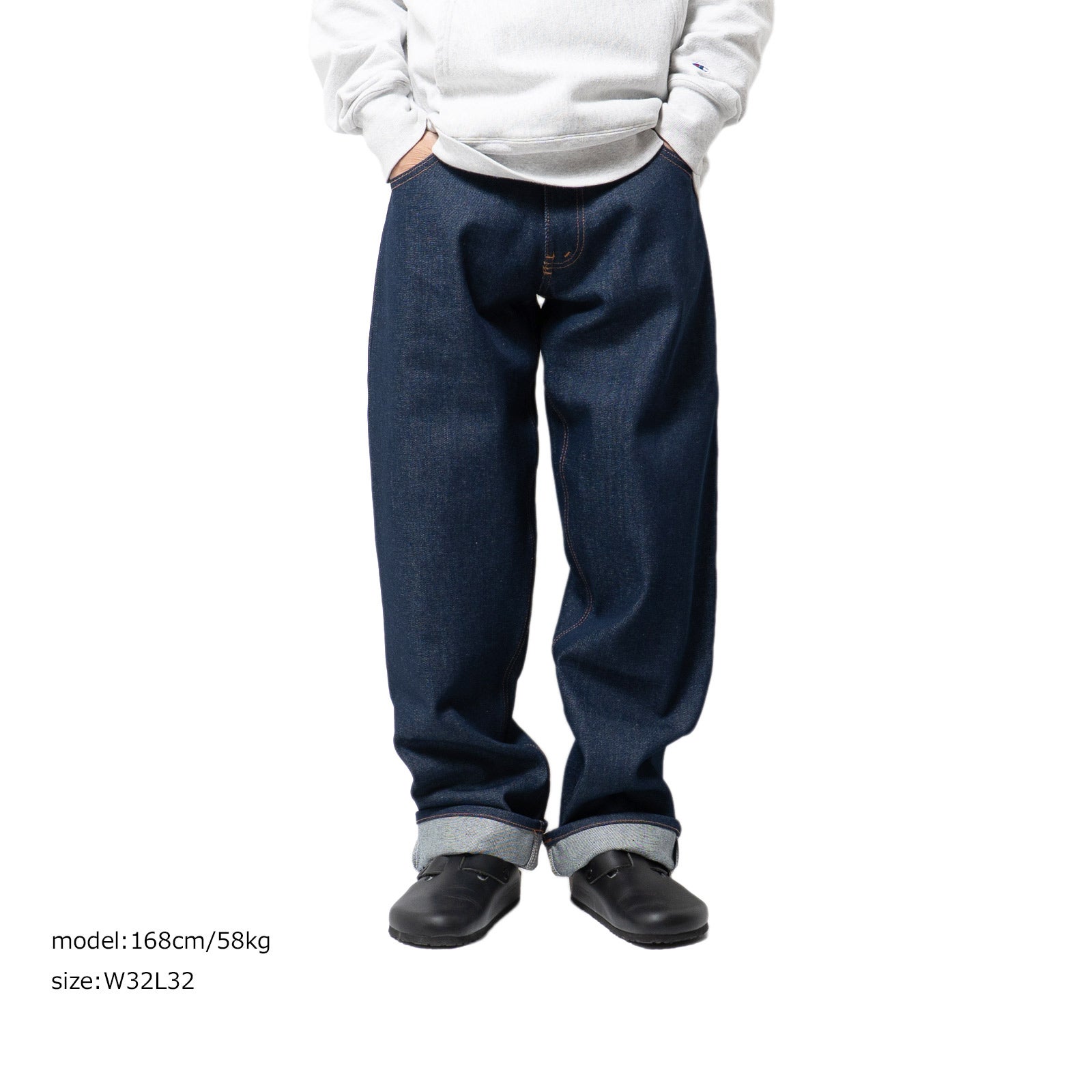 プリズンブルースPRISONBLUESリラックスフィットジーンズリジッドブルーBIGSIZE