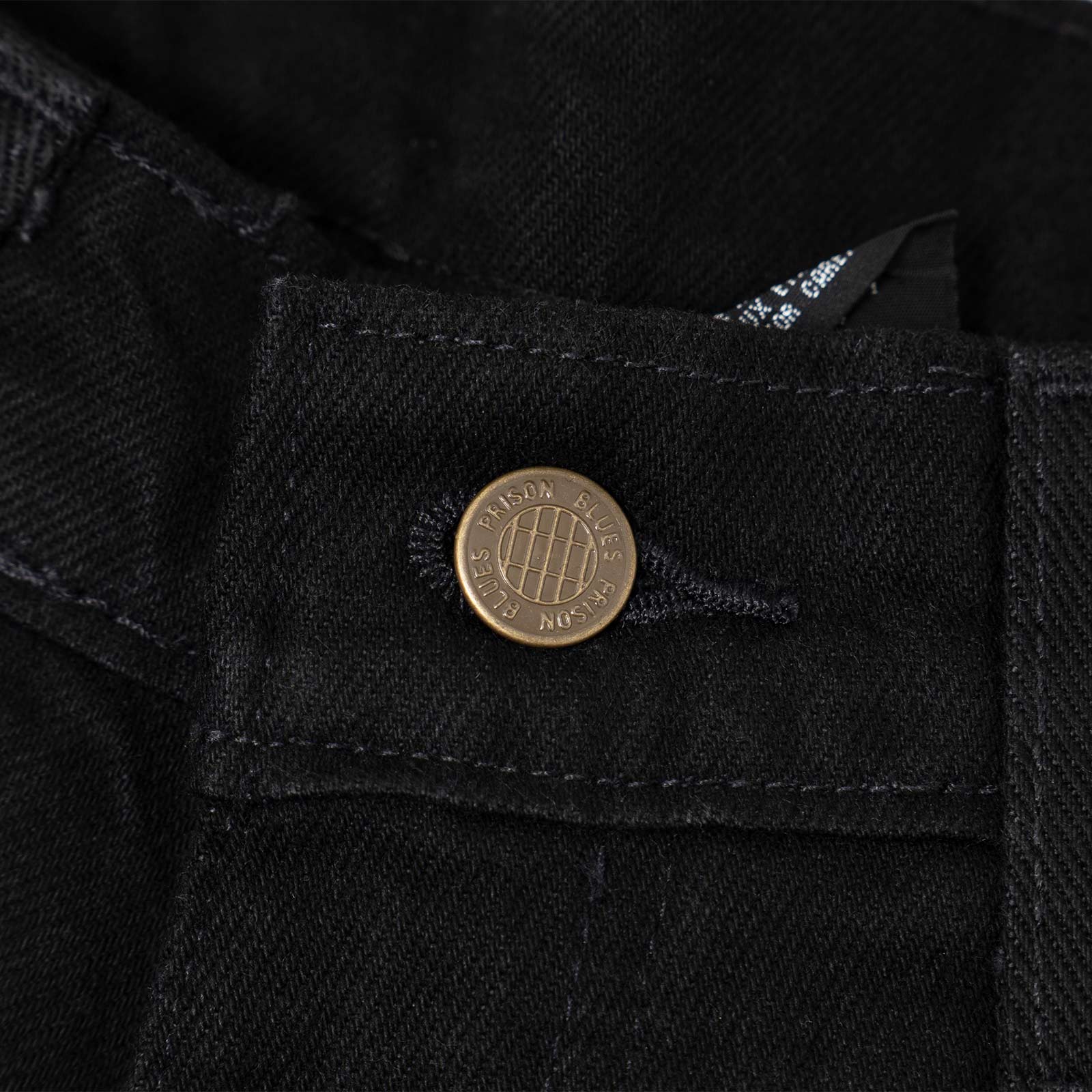 プリズンブルースPRISONBLUESリラックスフィットジーンズリンスドブラック