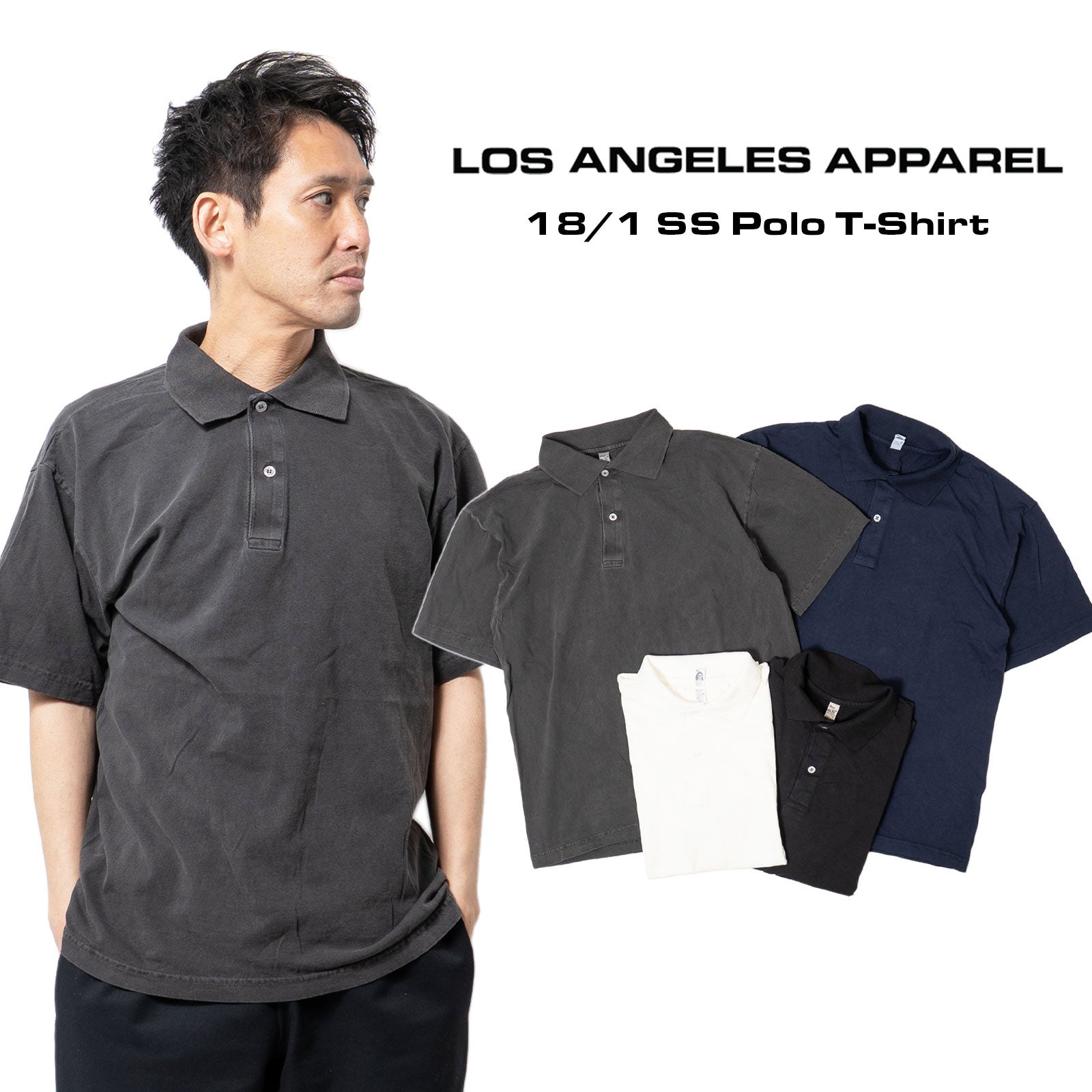 ロサンゼルスアパレルLOSANGELESAPPAREL18412GD18/1ショートスリーブポロTシャツ