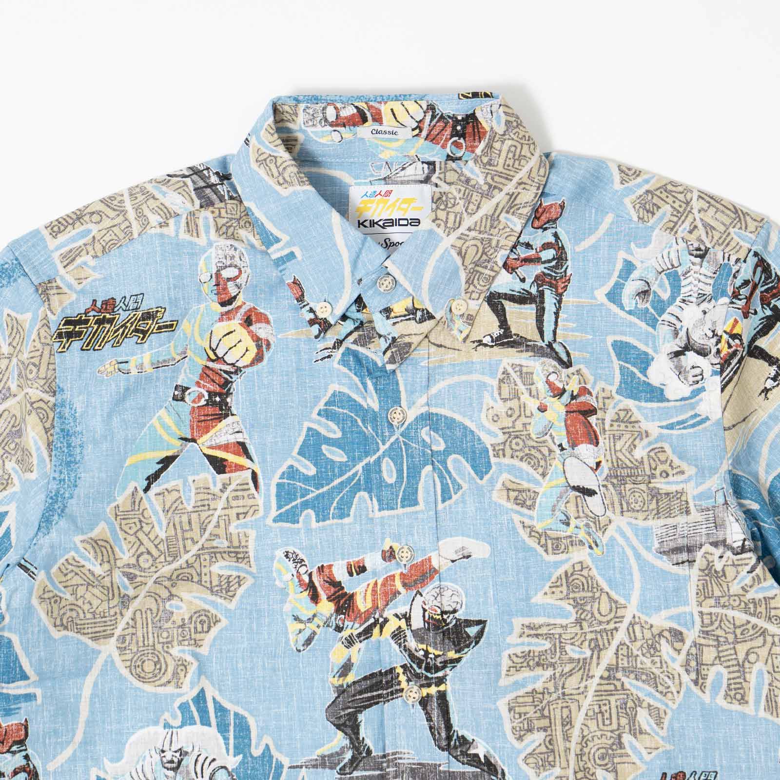 レインスプーナーREYNSPOONERゴーゴーキカイダーフルオープンアロハシャツハワイ製