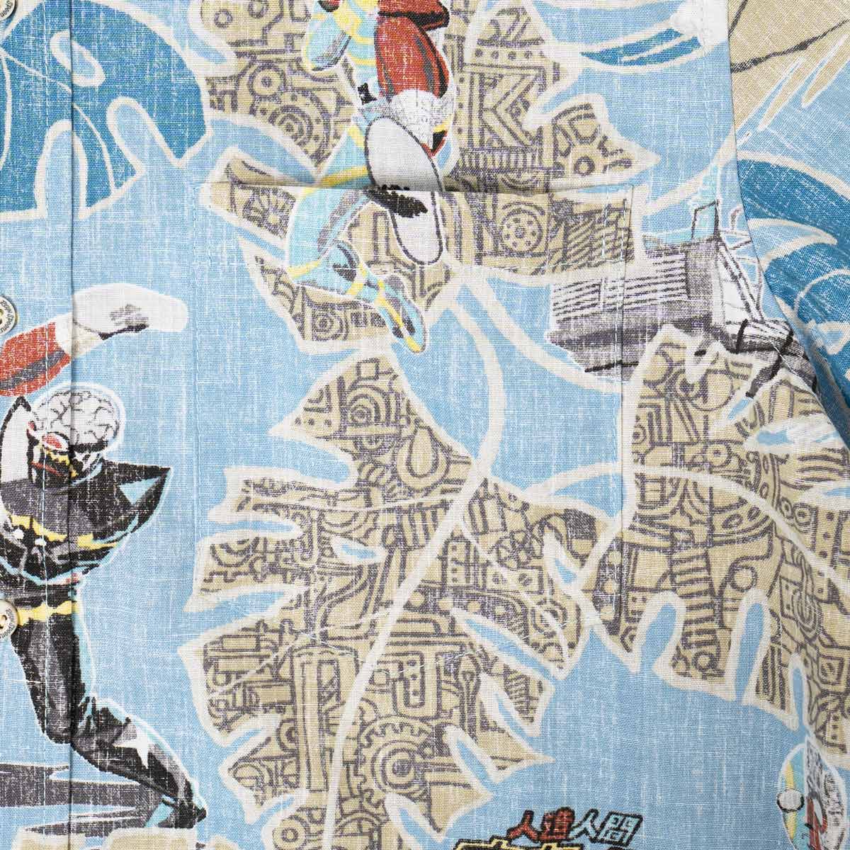 レインスプーナーREYNSPOONERゴーゴーキカイダーフルオープンアロハシャツハワイ製