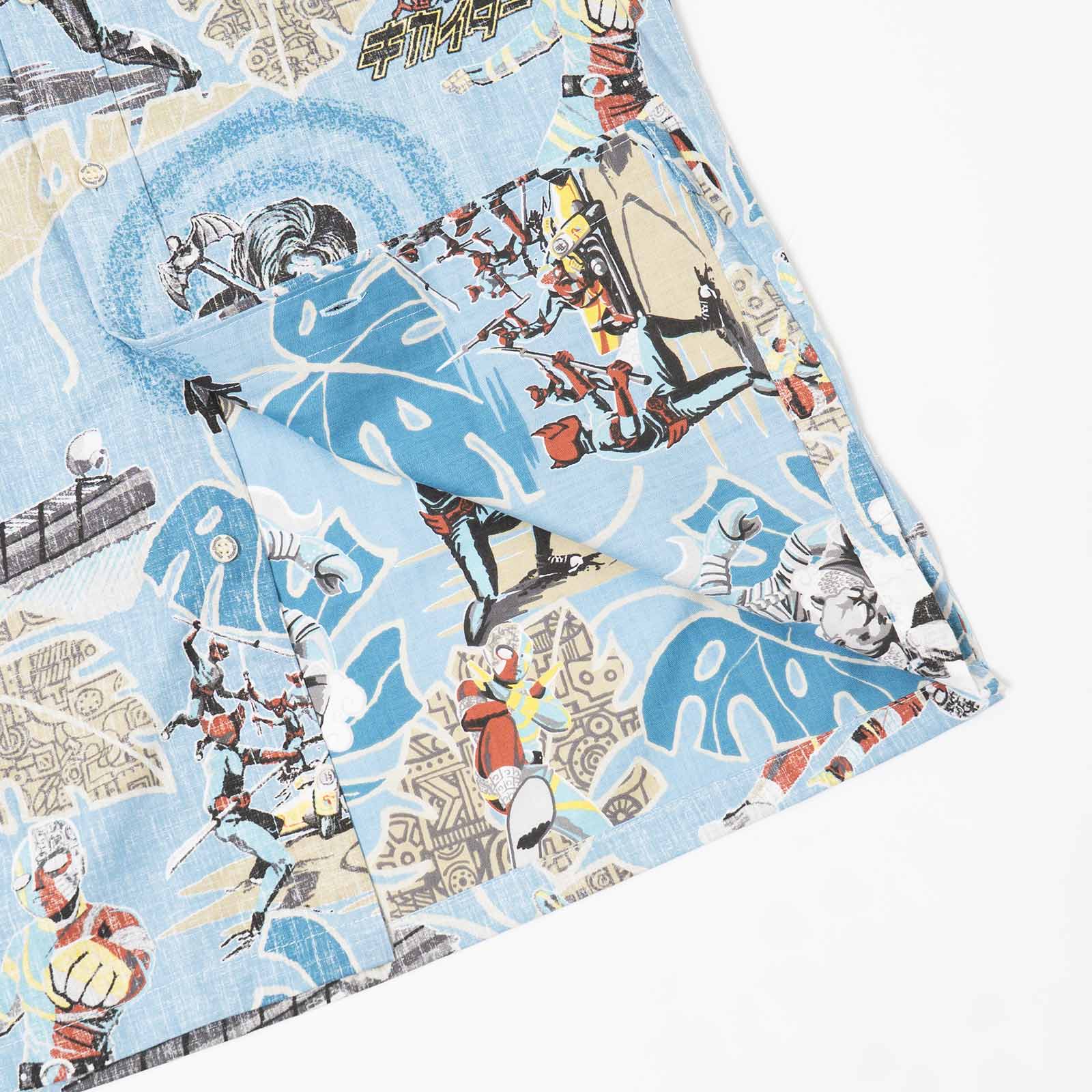 レインスプーナーREYNSPOONERゴーゴーキカイダーフルオープンアロハシャツハワイ製